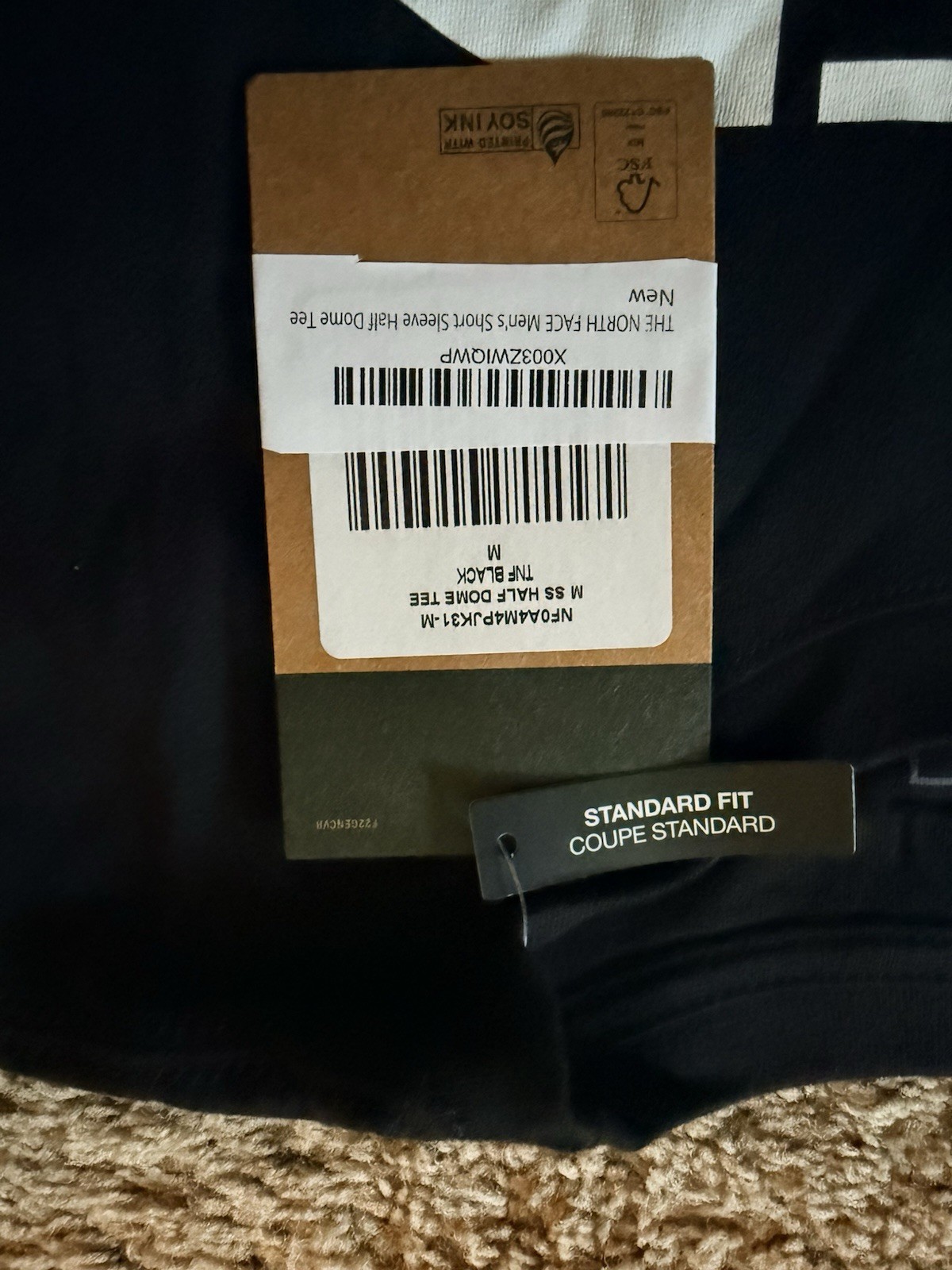 The North Face Half Dome Tee Cotton Standard Fit Black Men’s M Short Sleeve