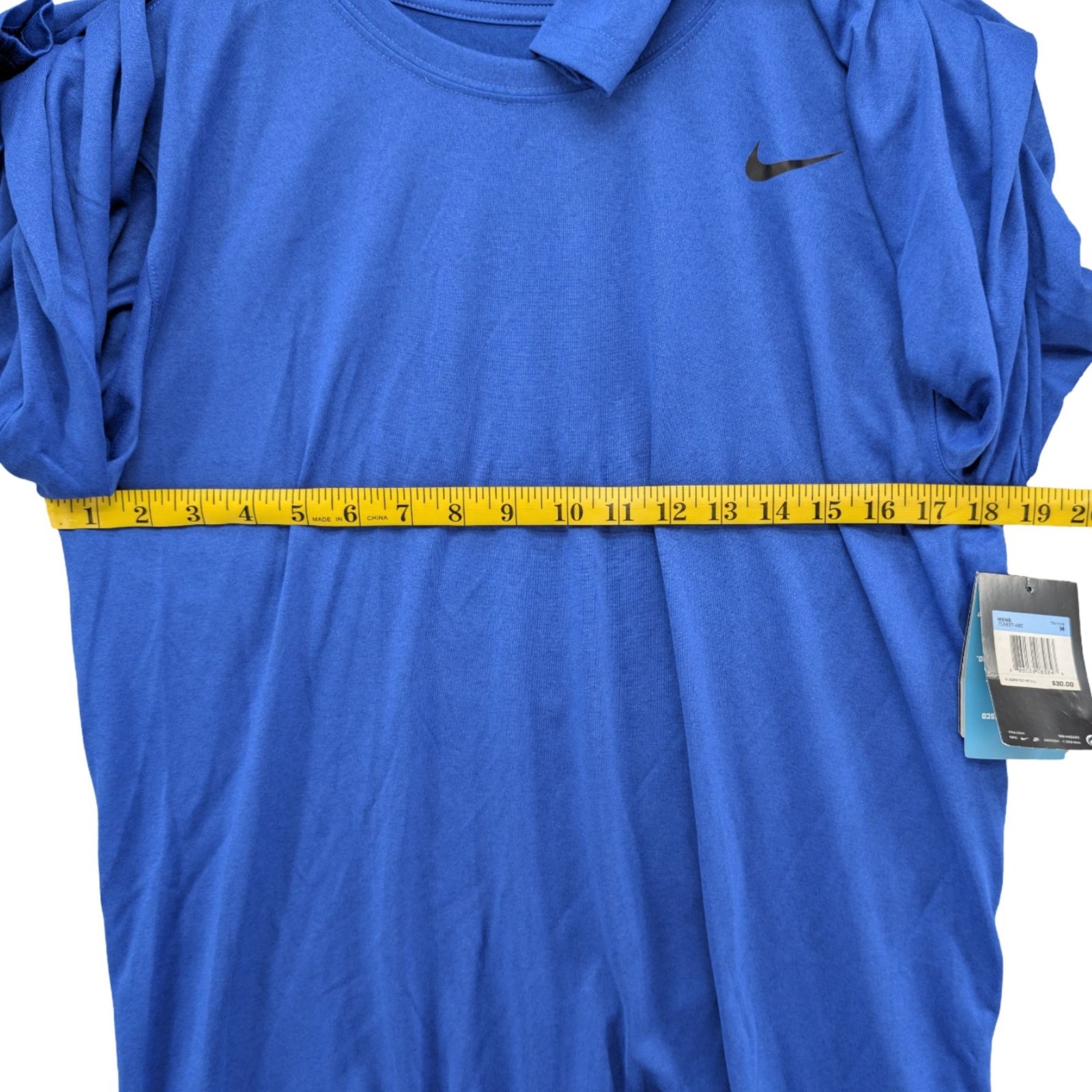 Nike Legend 2.0 T Shirt Mens Blue Long Sleeve Dri Fit Crewneck Pullover Tee Sz M