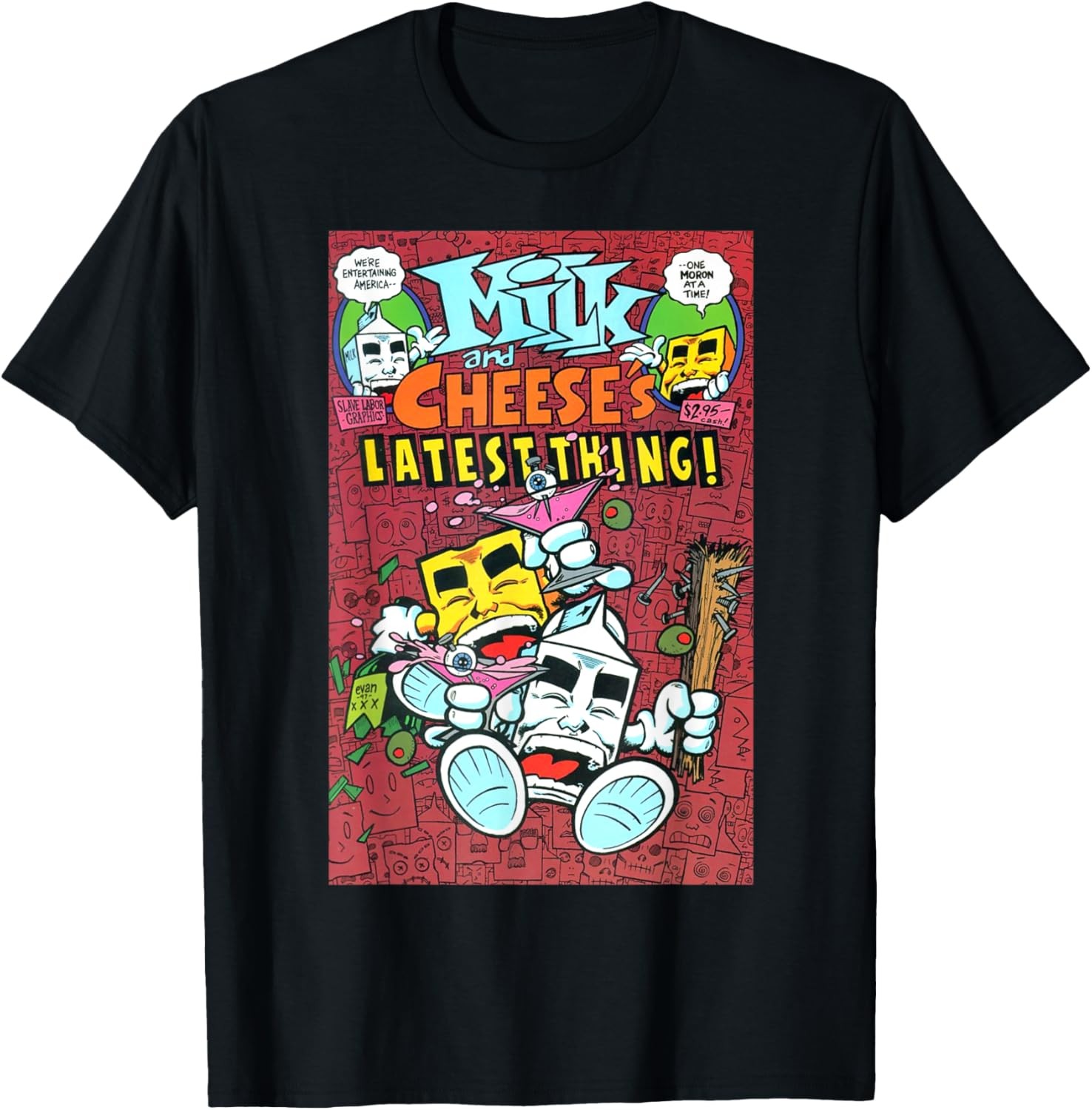 Retro Dairy Product Cheese & Milk Funny For Milk Cheese Love T-Shirt