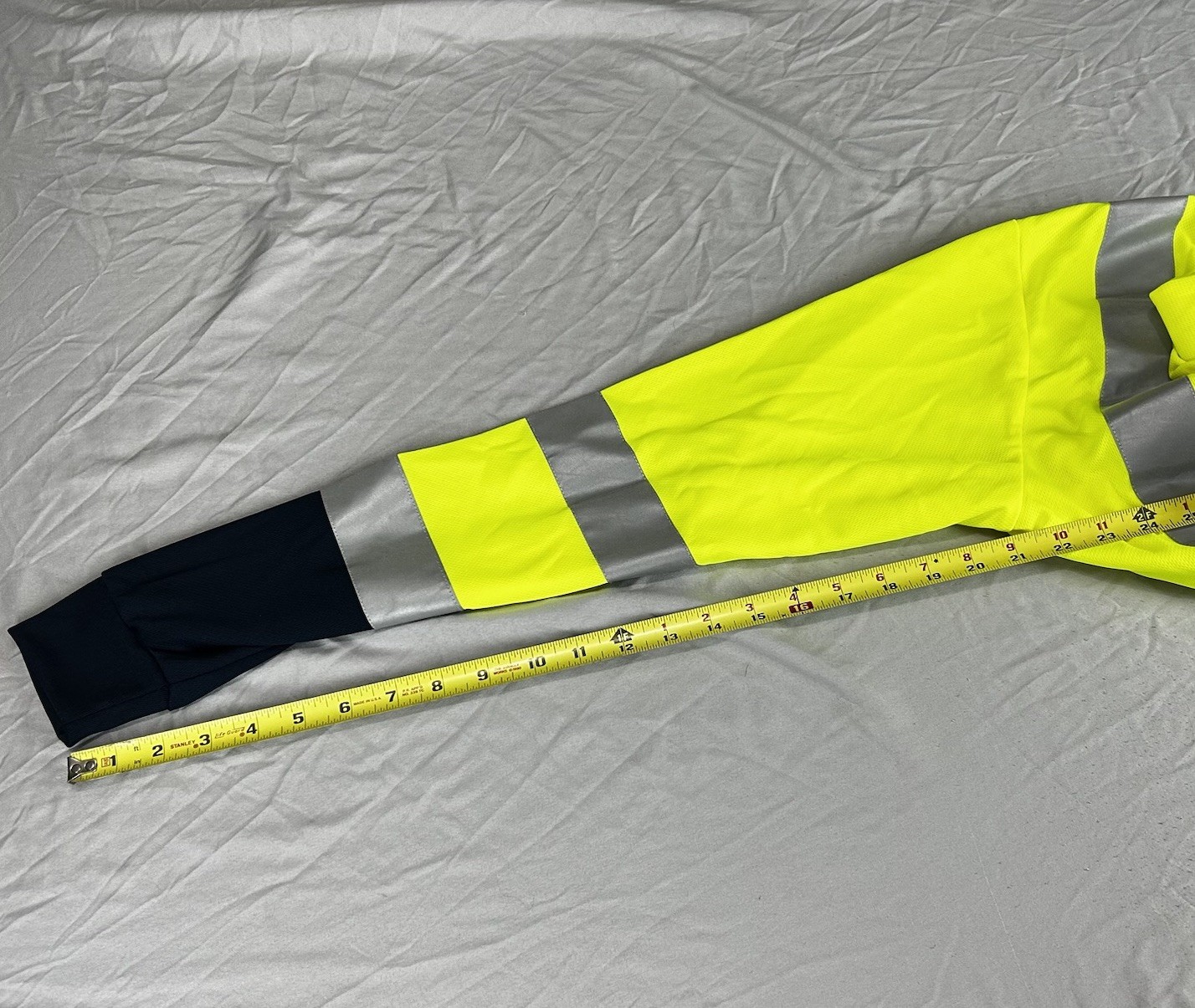PEPSI Recycled Plastic Long Sleeve T-Shirt Large Reflective Neon Yellow NICE!