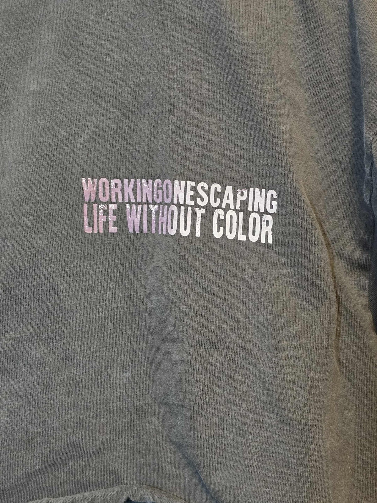 🔥 Working On Escaping Double Tee Shirt 👕 Men’s Size L Graphic Streetwear