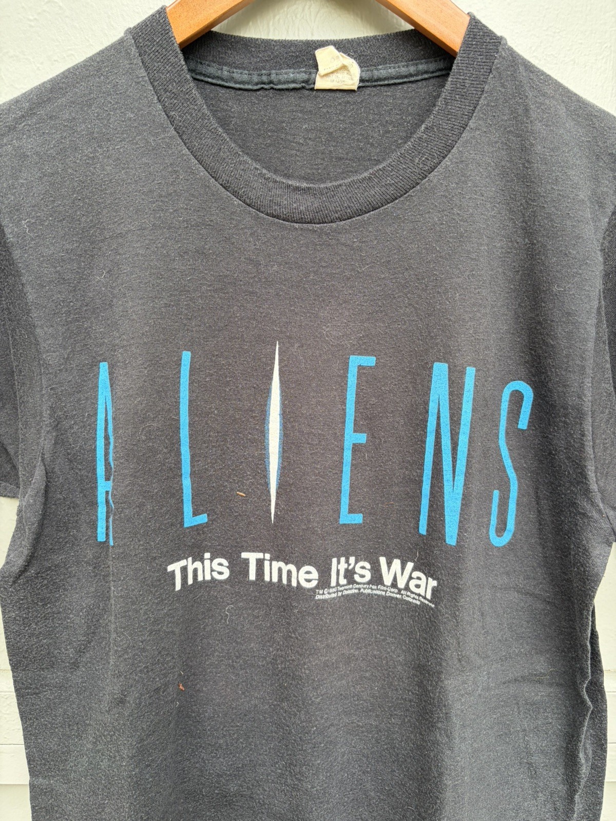 Vintage Aliens 1986 Movie Promo T Shirt Dark Navy Size Small