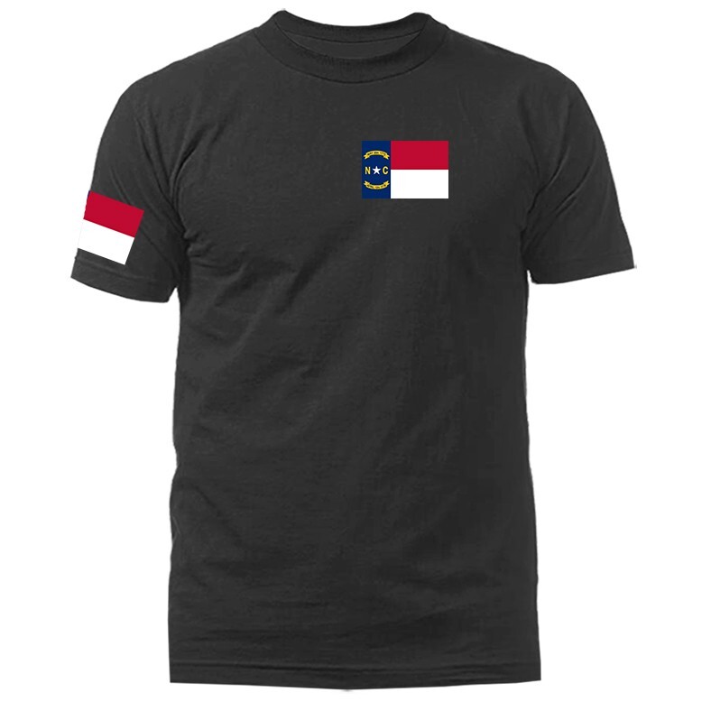 State of North Carolina Flag Crest Graphic T-shirt