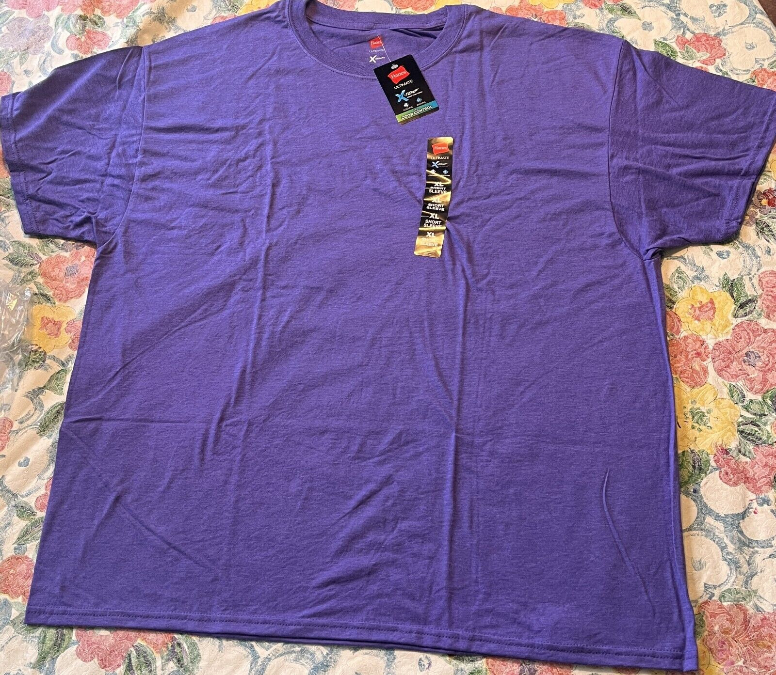 Hanes Ultimate X-Temp Short Sleeve T-Shirt LAVENDER – XL – Cooling Wicking