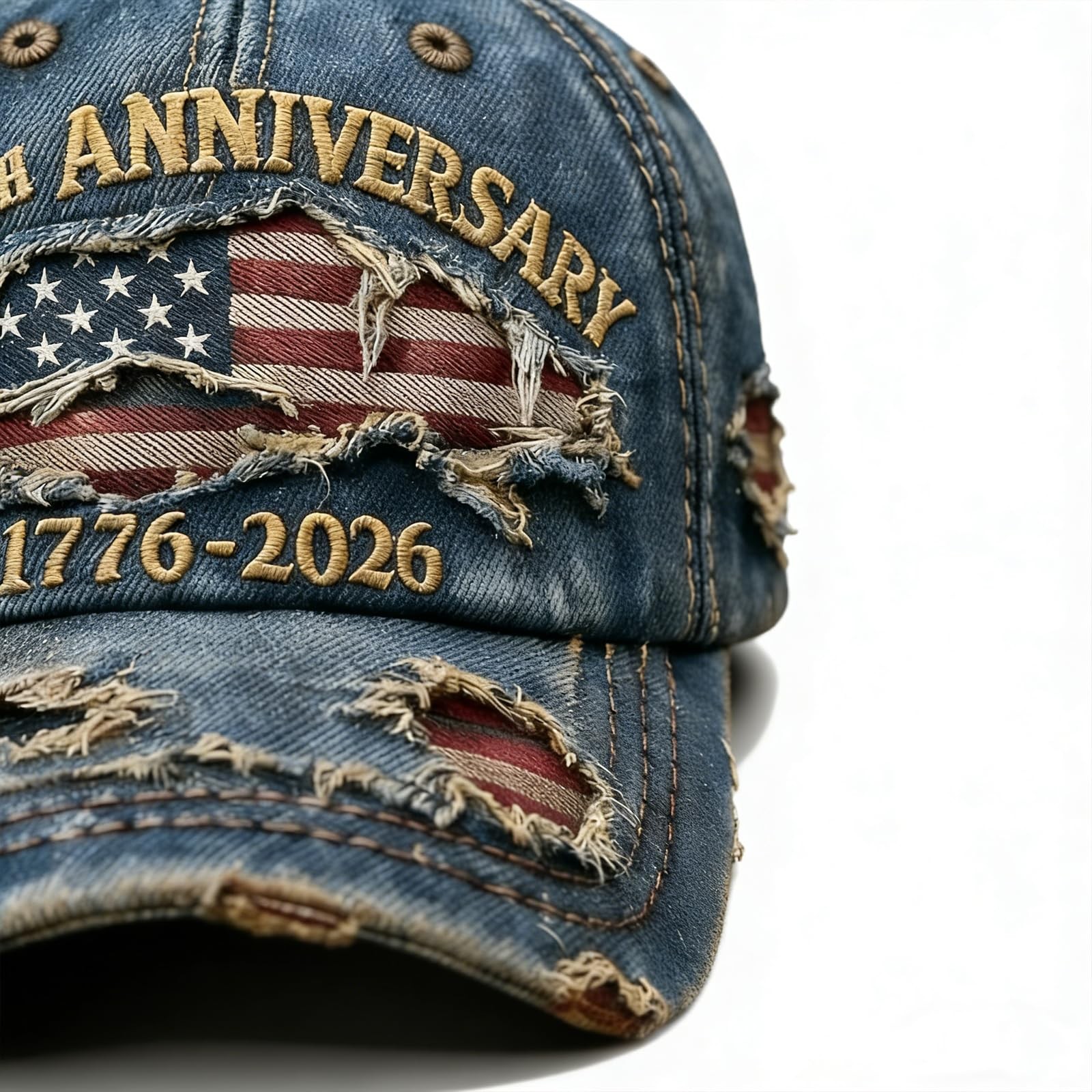 250 Anniversary USA Hat Adjustable Embroidered 250th Anniversary Patriotic Re…