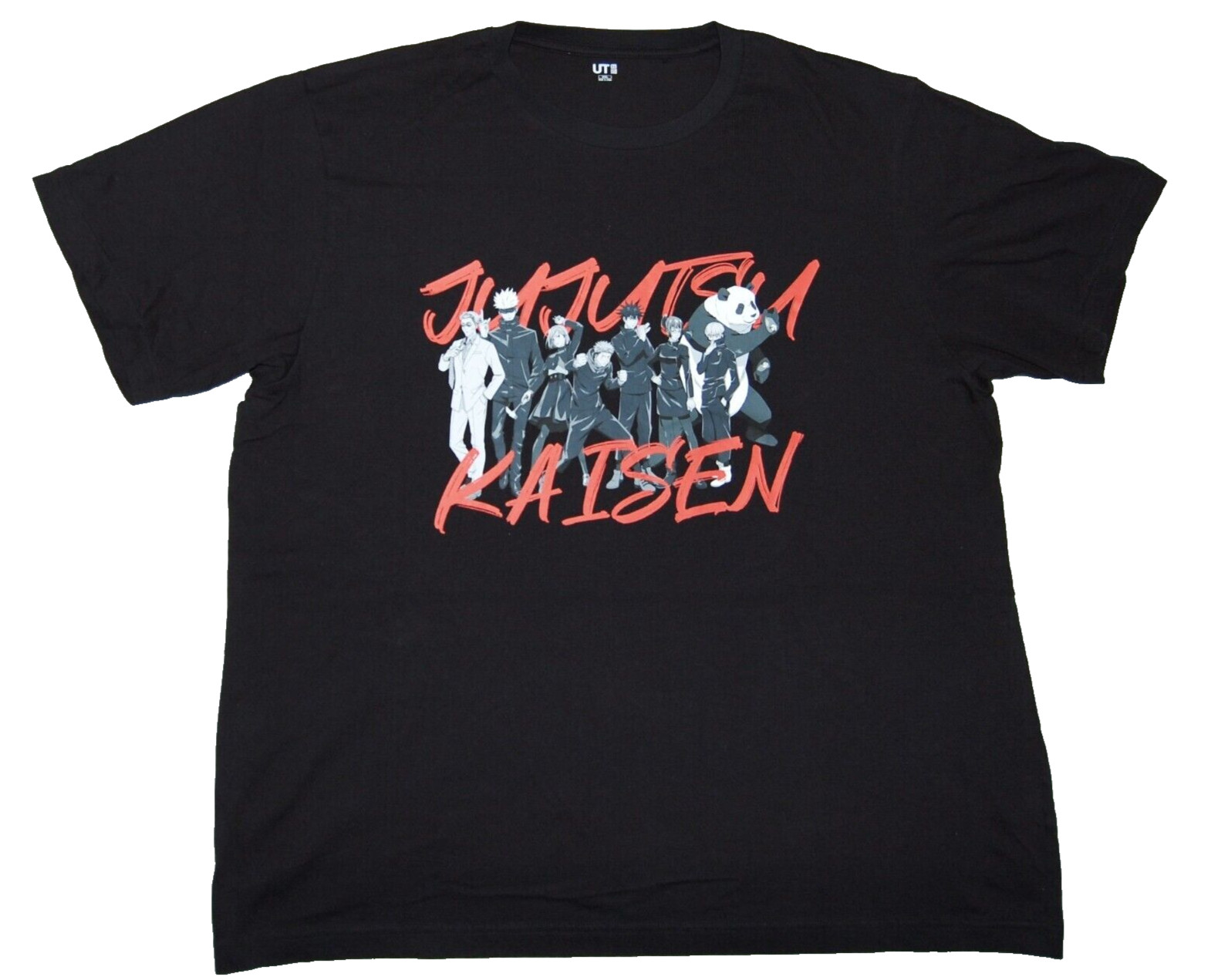 UNIQLO UT ANIME Jujutsu Kaisen MANGA Graphic Black T-Shirt Size XXL