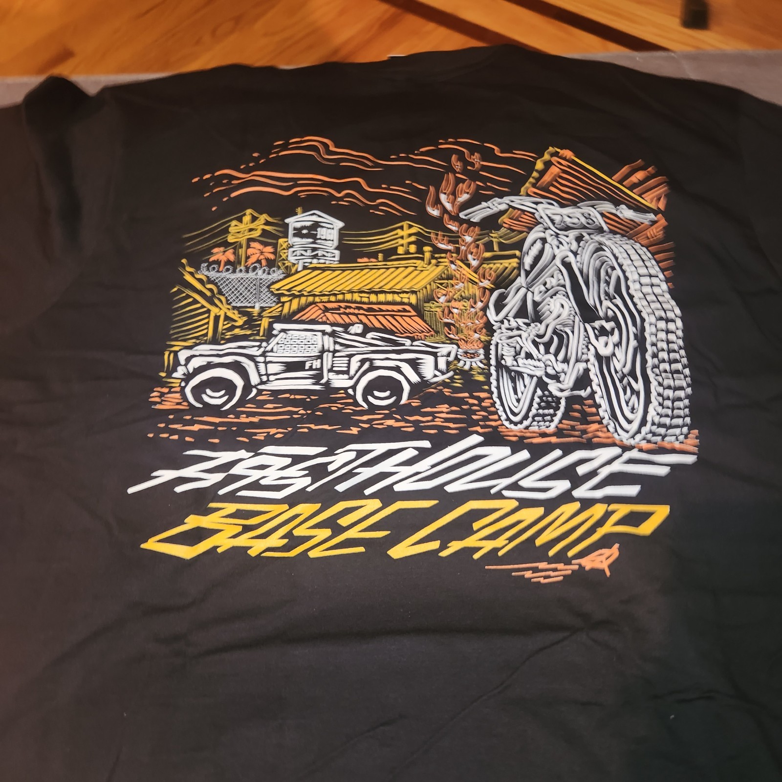 NEW W/ Tags Mens Fasthouse MTB MotoCross Double Sided T-Shirt Black Sz XL