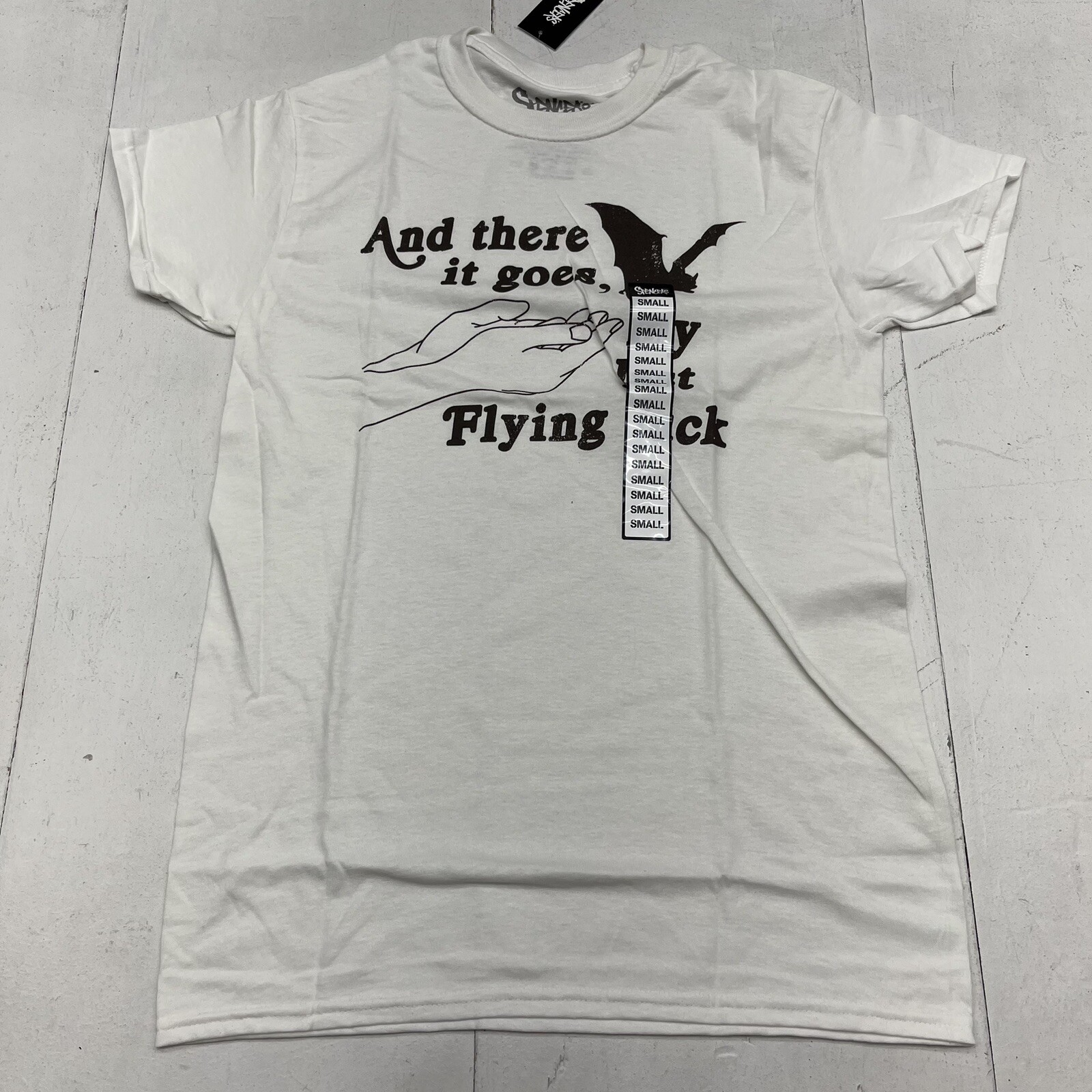Spencer’s Last F White Graphic Short Sleeve T Adults Size Small NEW