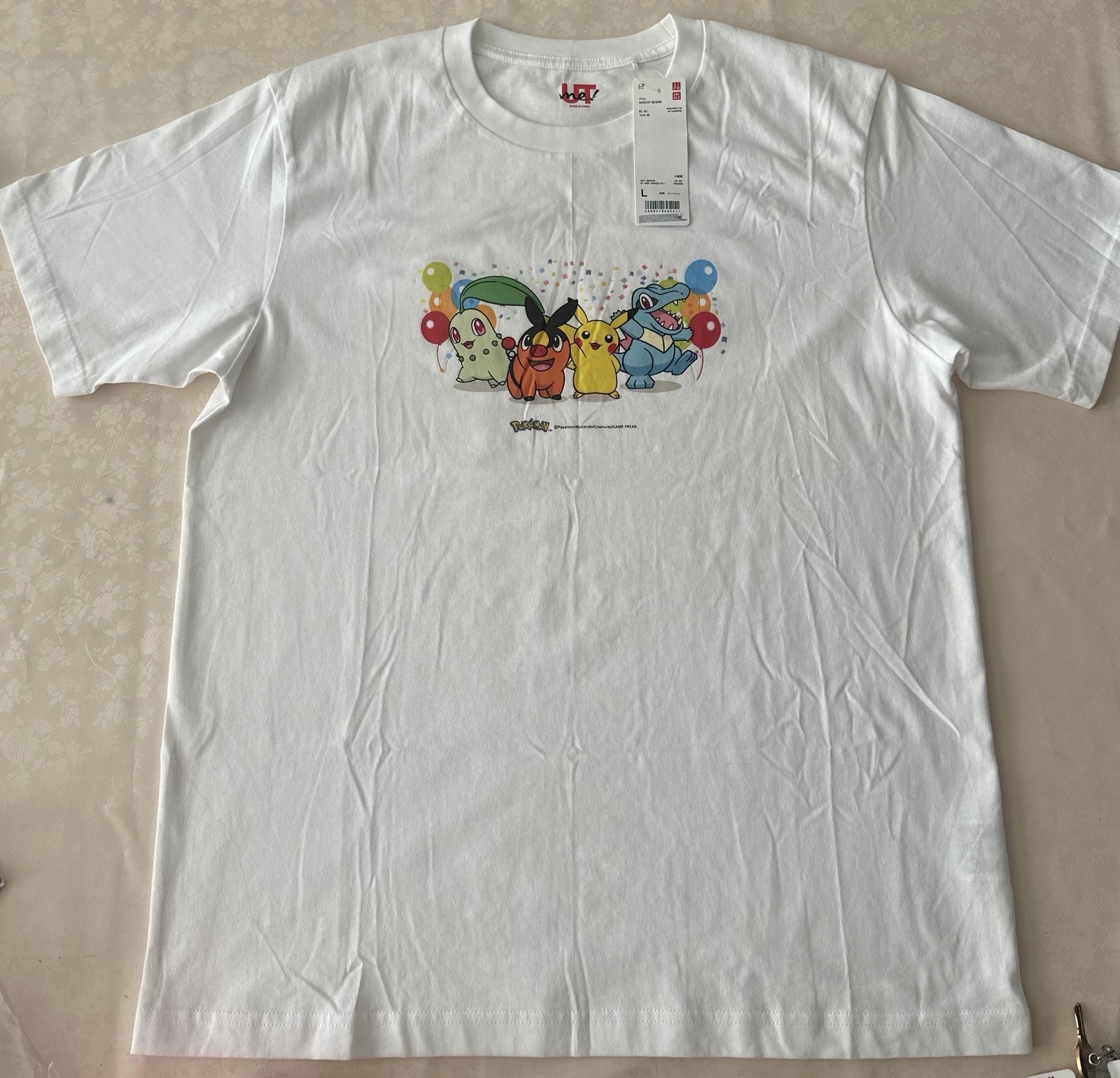 Uniqlo UTme Pokémon Starters T-Shirt White L New With Tags US Medium Fit