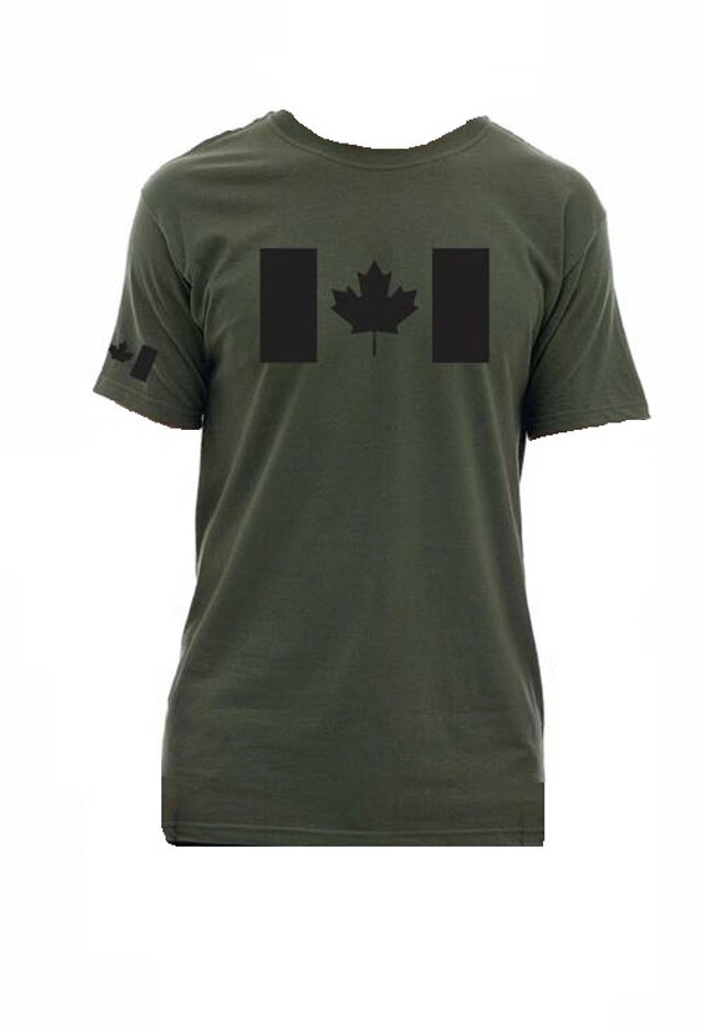 T-Shirt Canadian Flag – Olive Drab