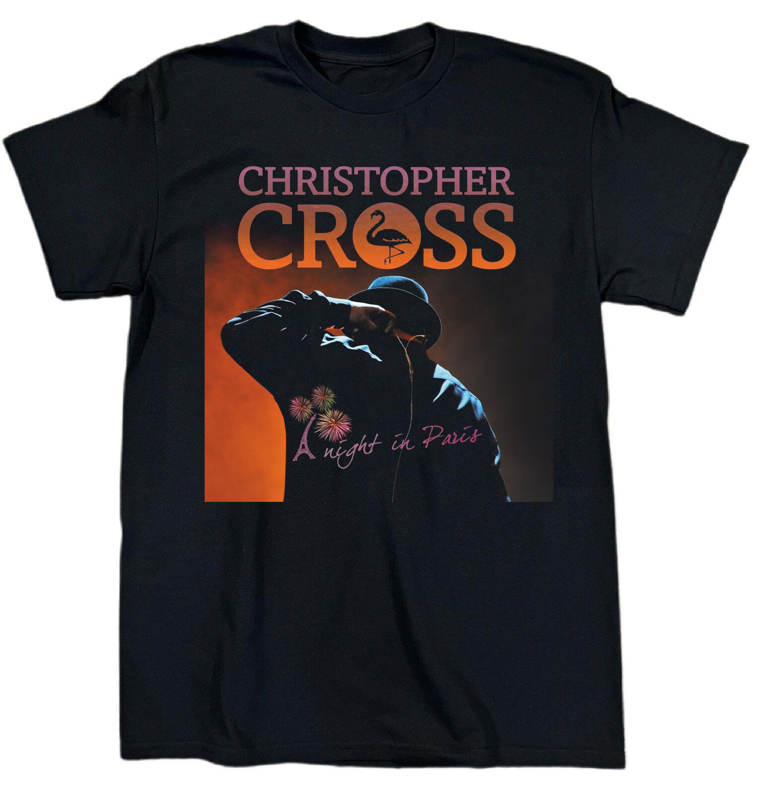 New Christopher Cross Band A Night in Paris Cotton Black T Shirt S-5XL AG12