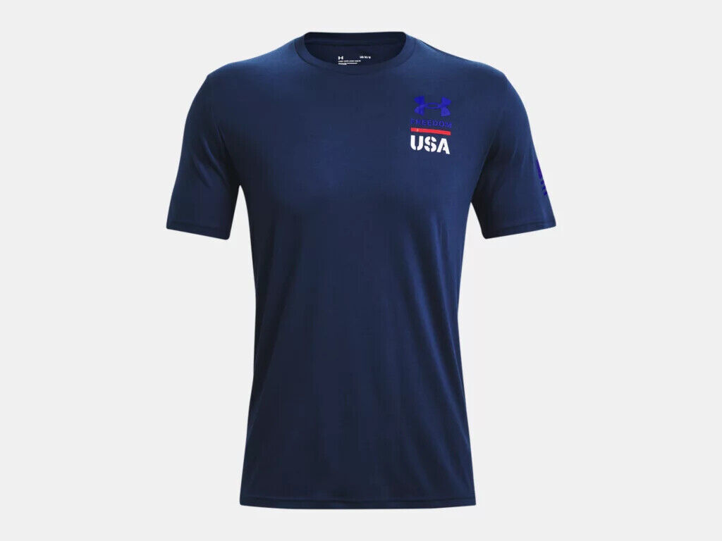 Mens Under Armour UA Freedom USA Short Sleeve T-Shirt – XXL/XL/Large – NWT