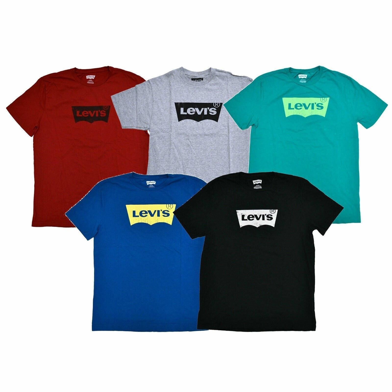 Levis Mens T-Shirts Short Sleeve Graphic Logo Cotton Crew Neck Tee New S M L Xl