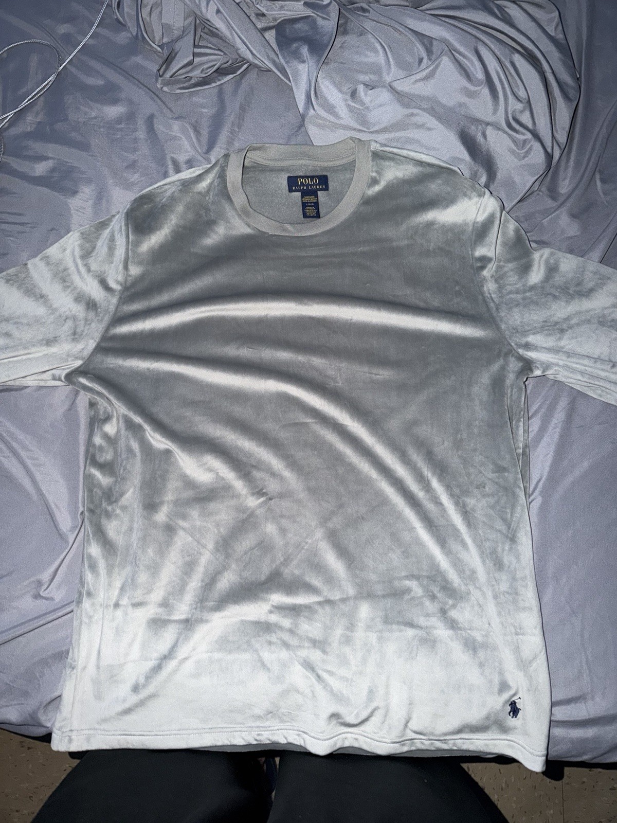 Polo Ralph Lauren Men’s Crew Neck Long Sleeve Shirt Gray Size L