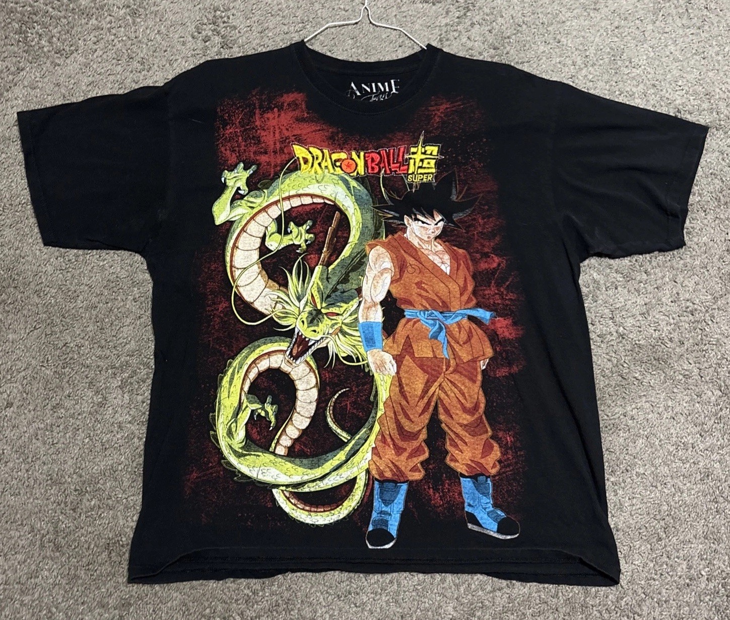 Dragon Ball Super Goku Shenron Anime T-Shirt Black Graphic Tee Adult XL