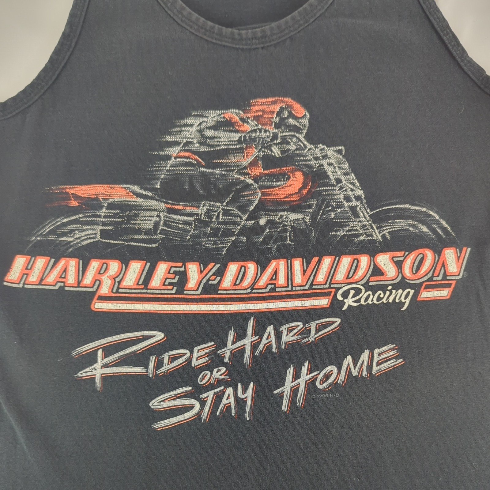 Vintage 1996 Harley-Davidson Ride Hard or Stay Home Los Angeles CA Tank M
