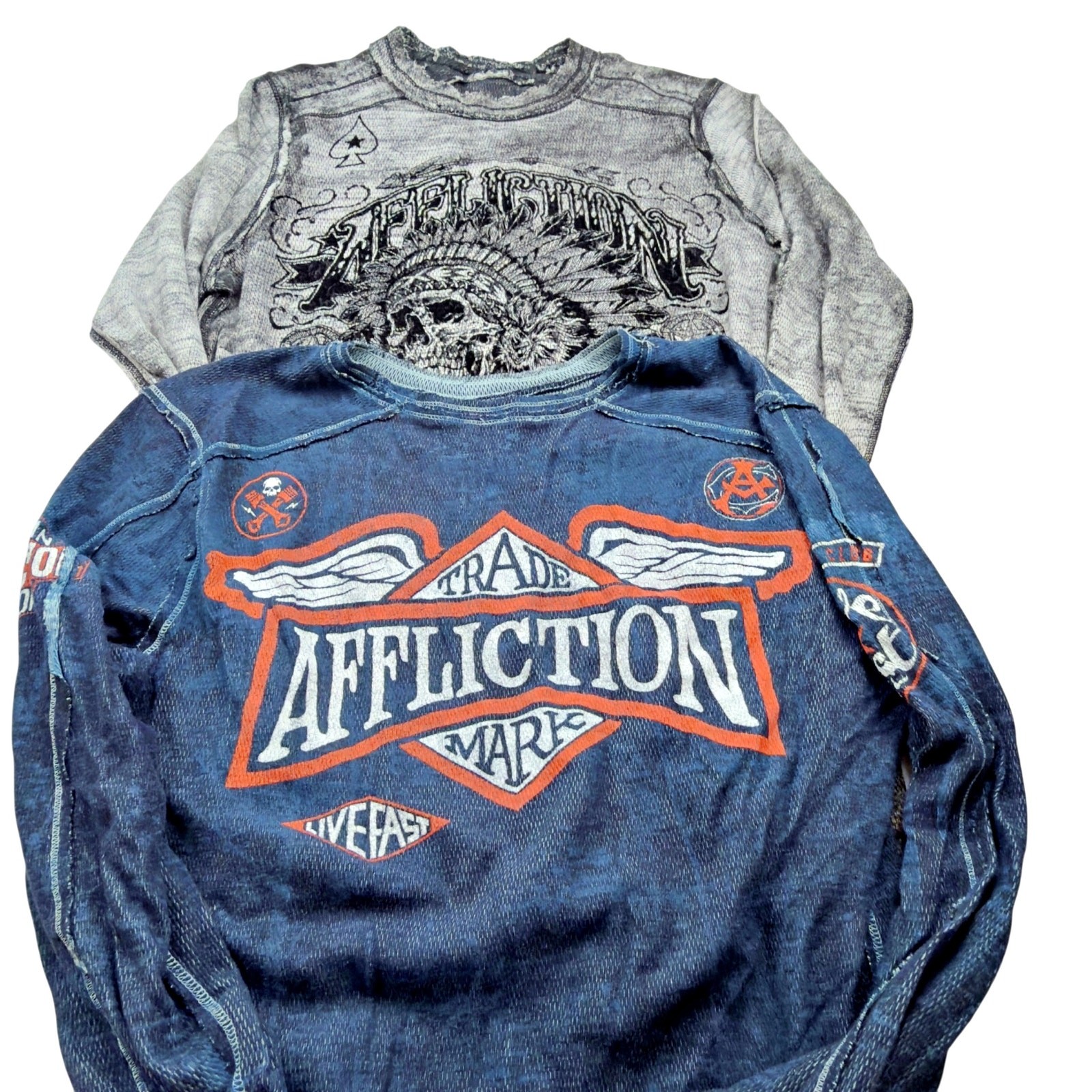 Buckle Afflection BKE Fast Furious Lot (12) Shirts L/S S/S MED Biker Grunge Rock
