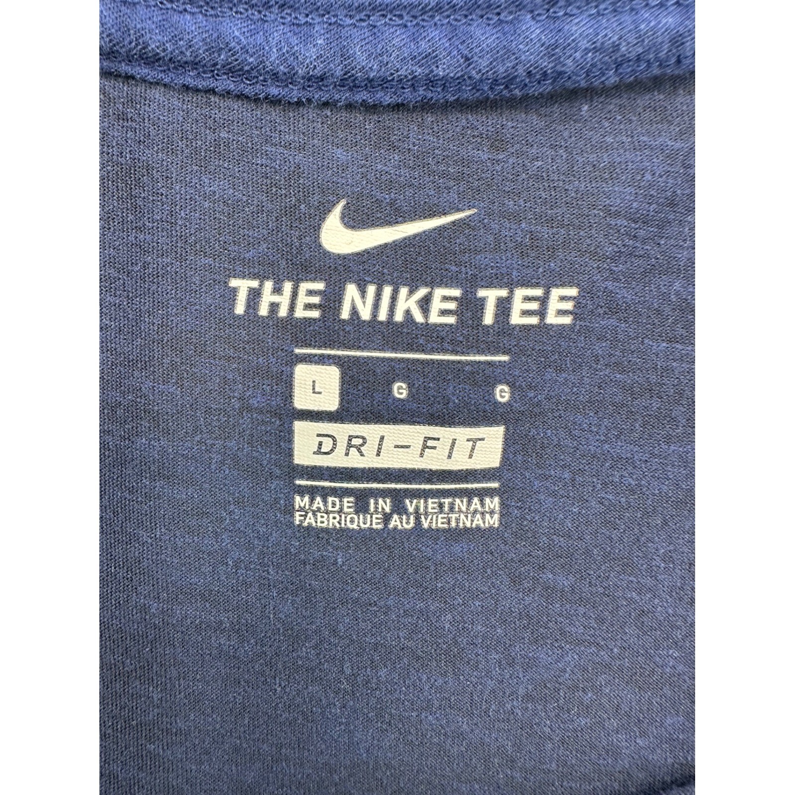 Nike DRI FIT TShirt Mens Large Blue Just Do It Tee Graphic Athletic Top