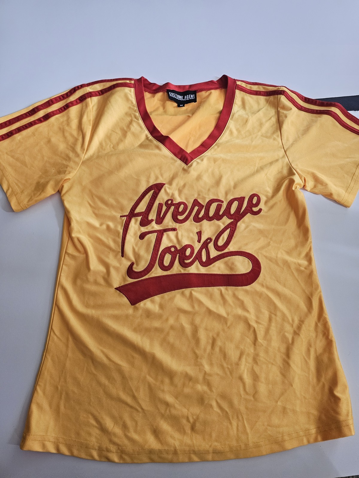 Average Joe’s Dodgeball Jersey Medium Yellow Red Costume Agent Movie Shirt M