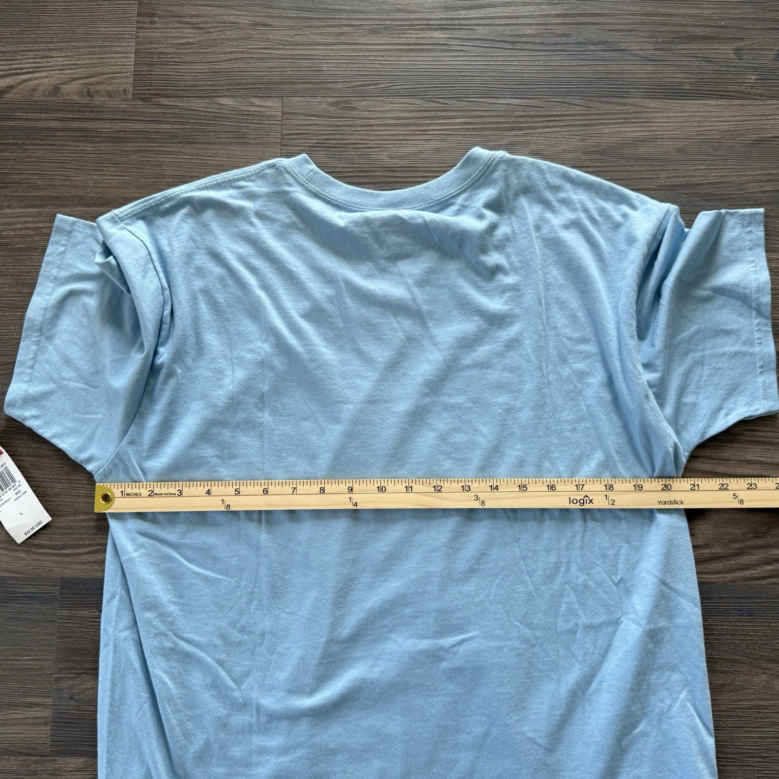 Quiksilver NWT Graphic Logo Spellout Light Blue Short Sleeve T Shirt Men’s L