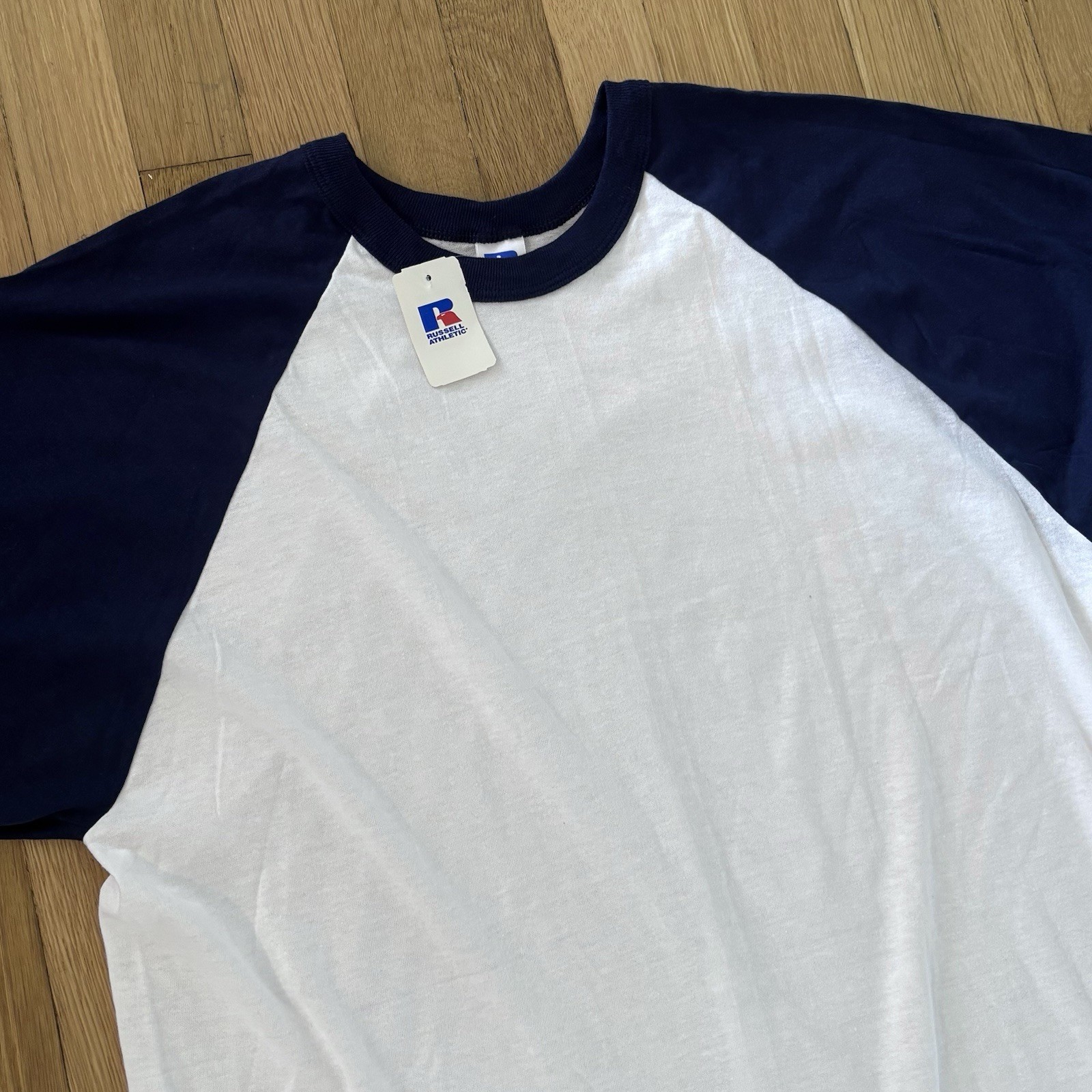 Russell Nu Blend Baseball New Old Stock T Shirt Large Navy With Tags Mexico