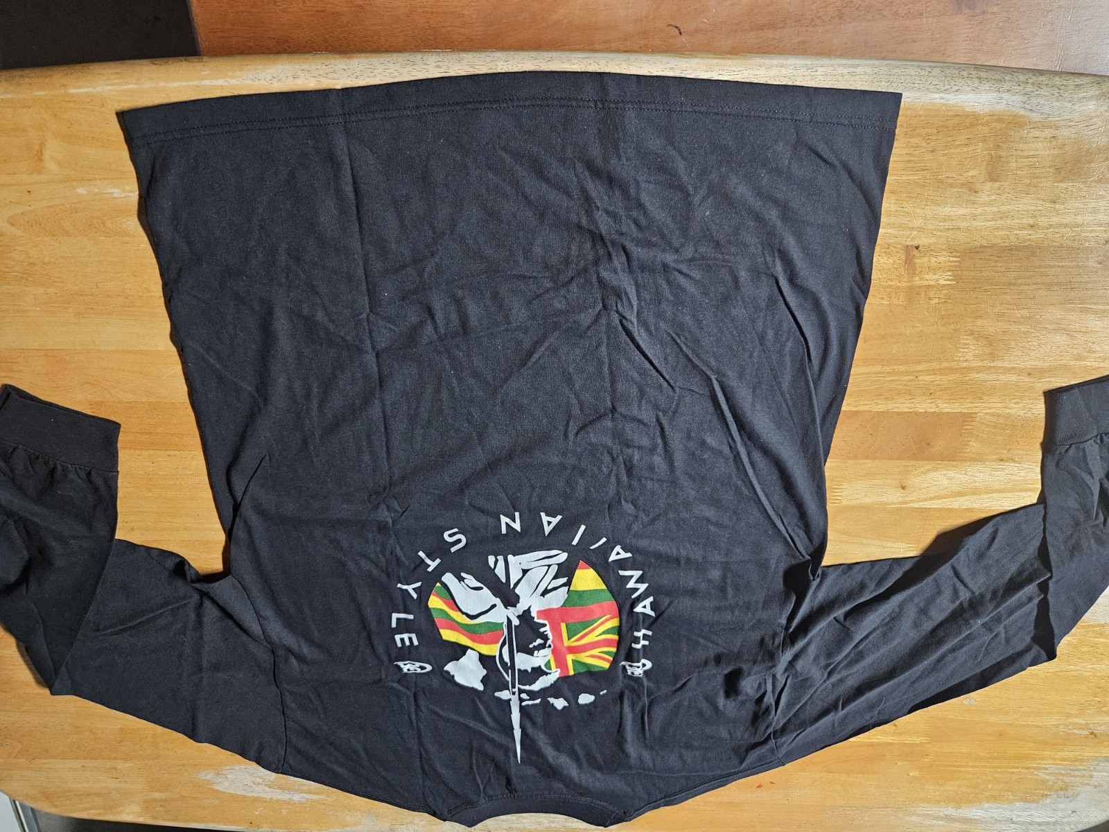 NEW Local Motion Men’s Black Long Sleeve Hawaiian Style Graphic Long Slv XL (N7