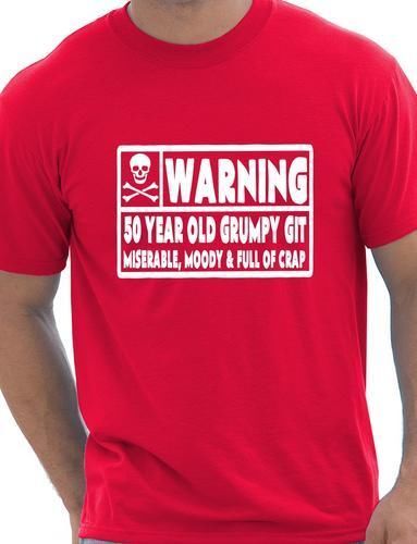 50 Year Old Git Mens Funny 50th Birthday Gift Fathers Day T-Shirt Size S-XXL