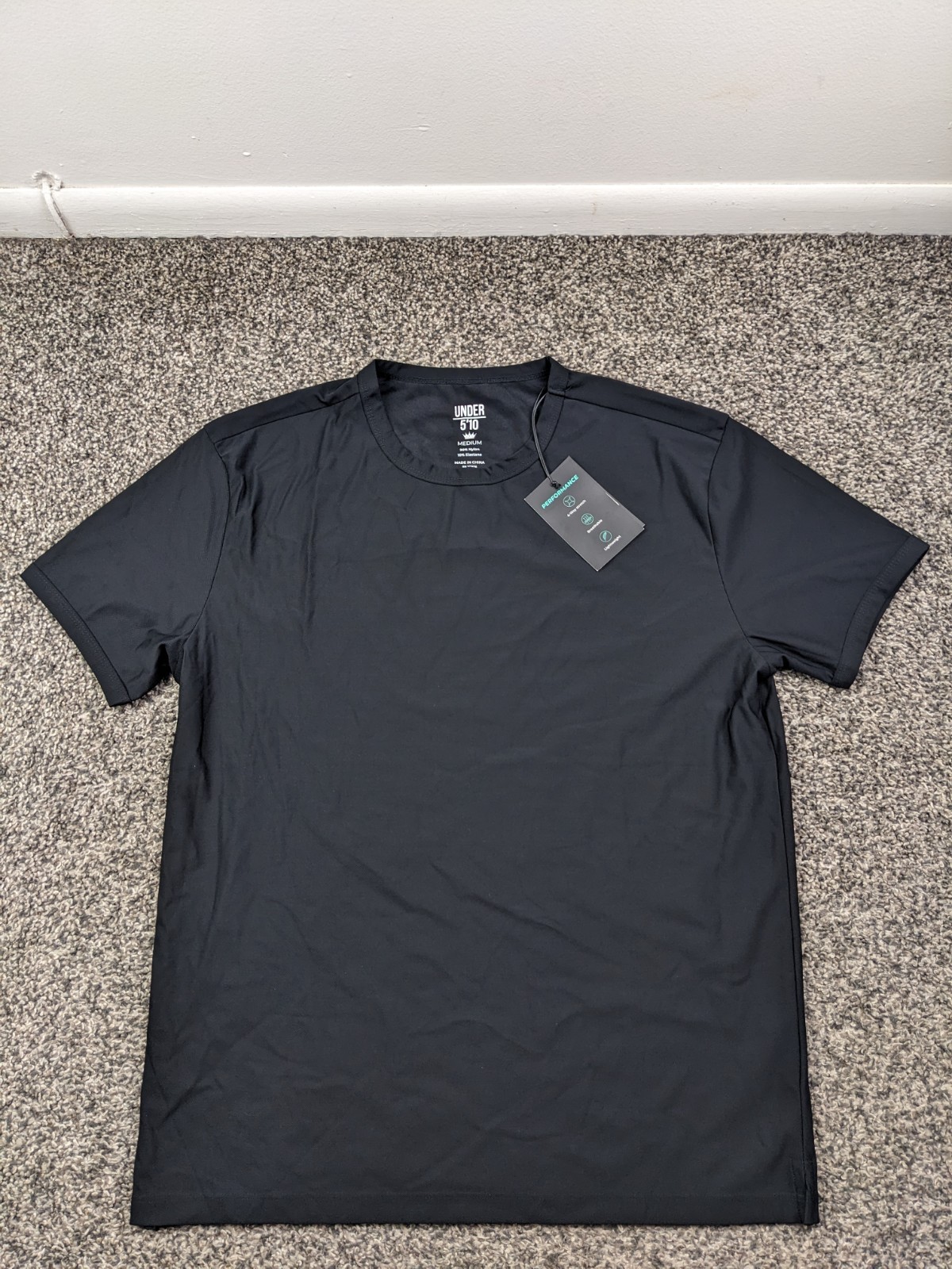 NWT Under 510 Shirt Performance Gym Workout Nylon Black Mens Medium