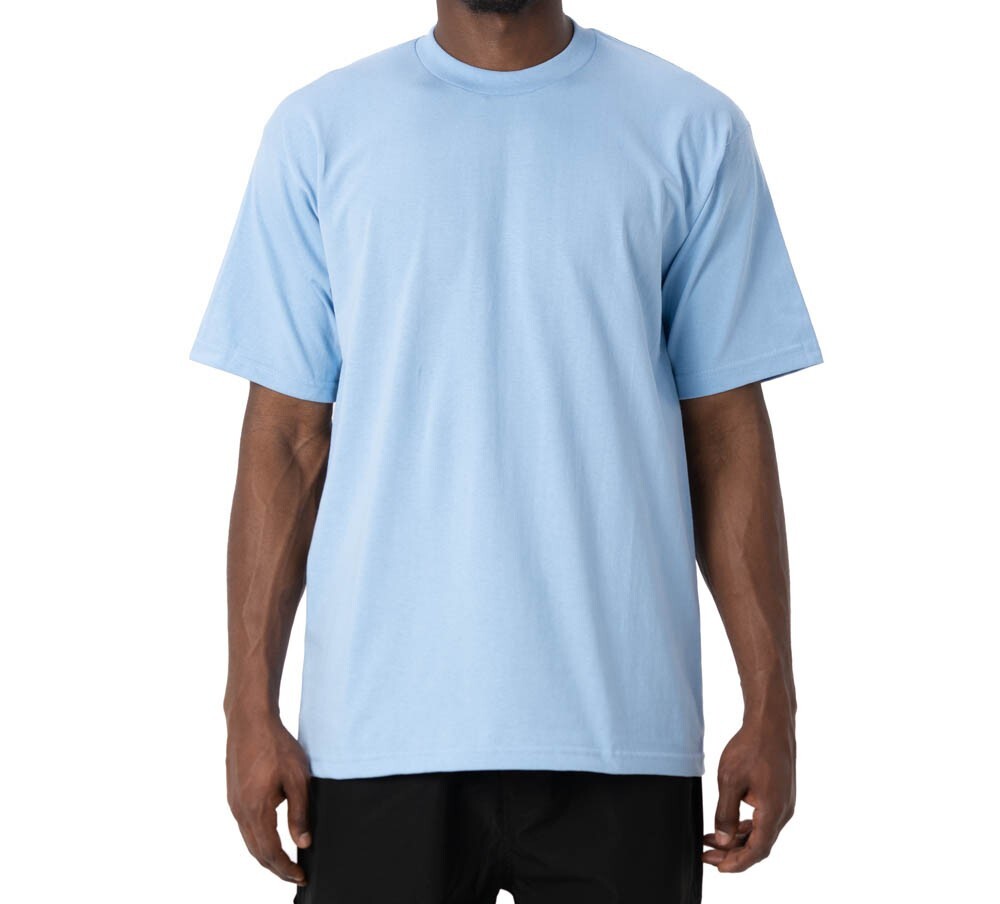 Pro Club Men’s Heavyweight Plain Cotton Short Sleeve Crew Neck T-Shirt Big Tall
