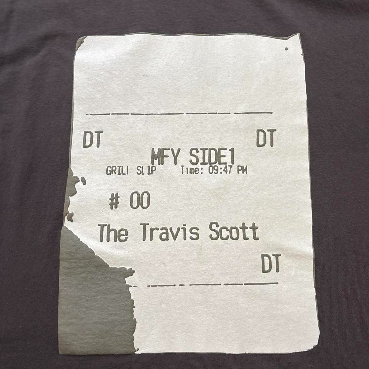 Travis Scott X Mcdonalds Collab Cactus Plant Flea Market Receipt Shirt ** RARE**