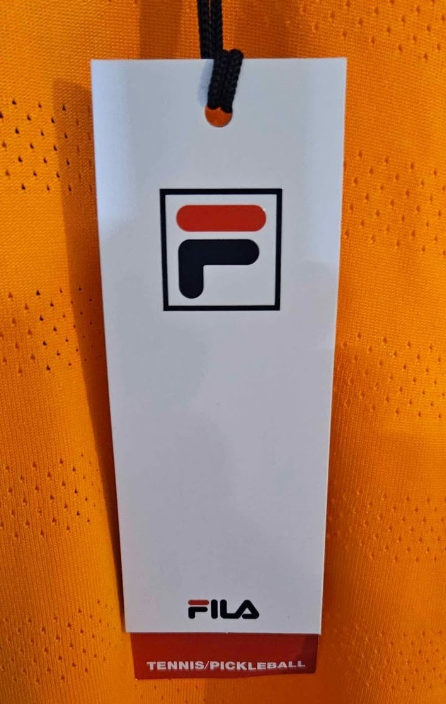 FILA Men`s Center Court Ace Seamless Tennis Crew Oriole Size Medium