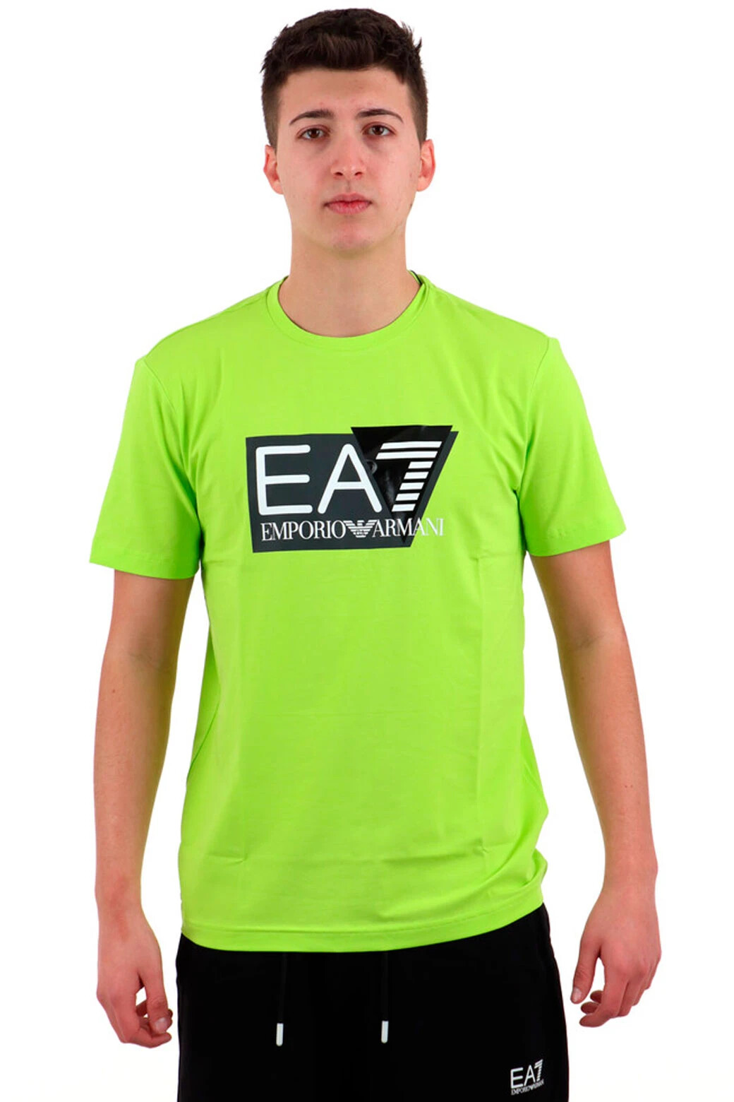 EMPORIO ARMANI EA7 3DPT62 PJ03Z MEN’S 1873 LIME HALF SLEEVE T-SHIRT