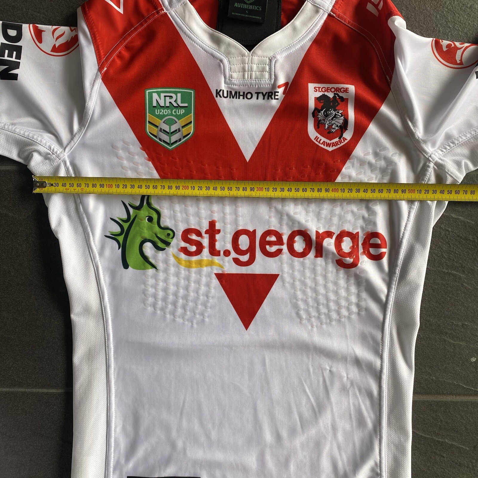 Rugby League Player Issue Jersey Spare St George Dragons NRL U20s Grip Size L