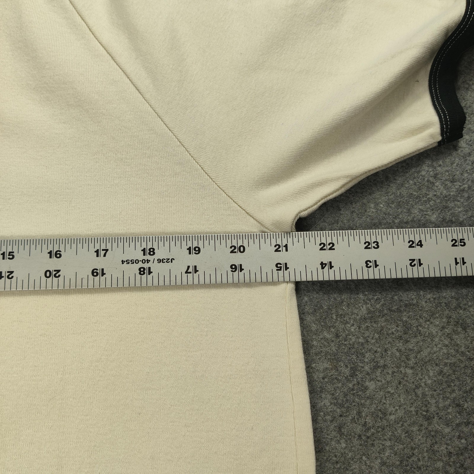 Vintage Gap Shirt Men Large Cream Colorblock Crewneck Contrasting Trim Retro