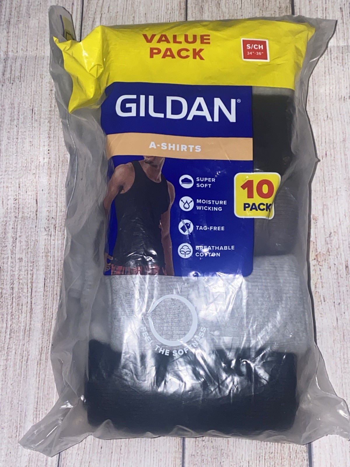 New Gildan A – Shirt 10 Pack Under Shirts Mens Small Grays & Blacks Summer NIP