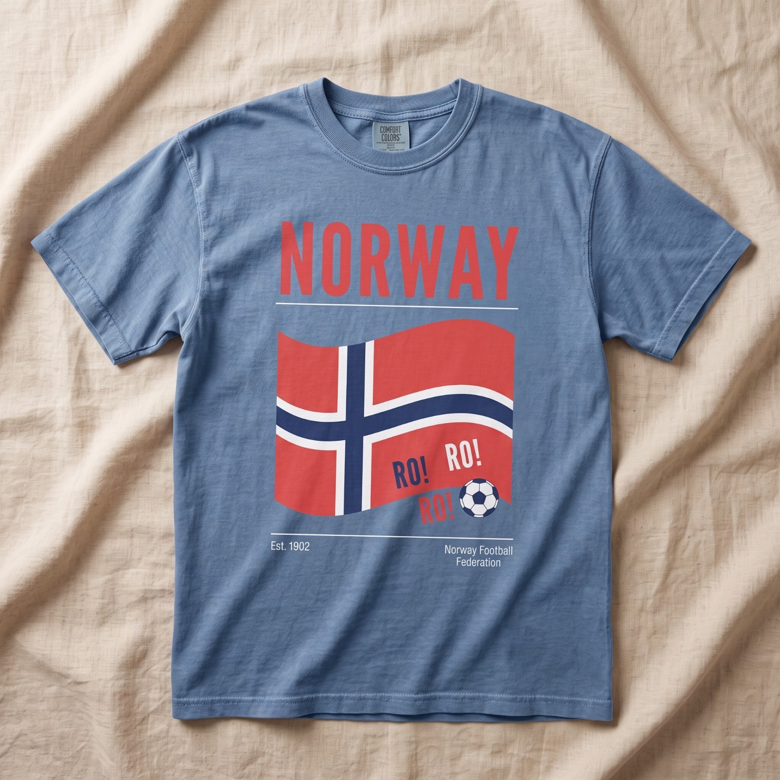Norway Fan Shirt, Soccer Game Day Comfort Colors