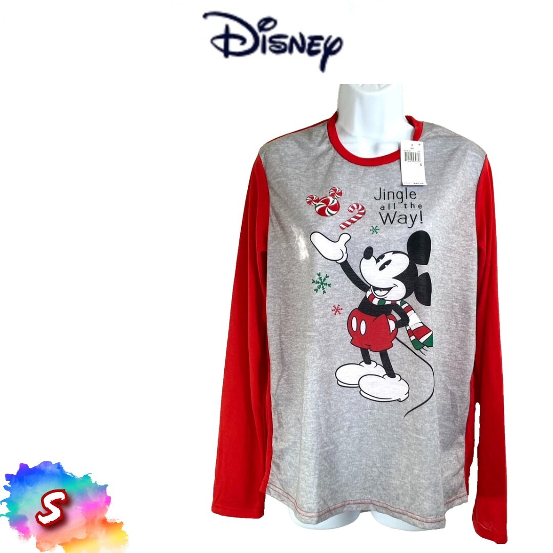 NWT Disney Mens S Mickey Mouse Pajama Top Red $45
