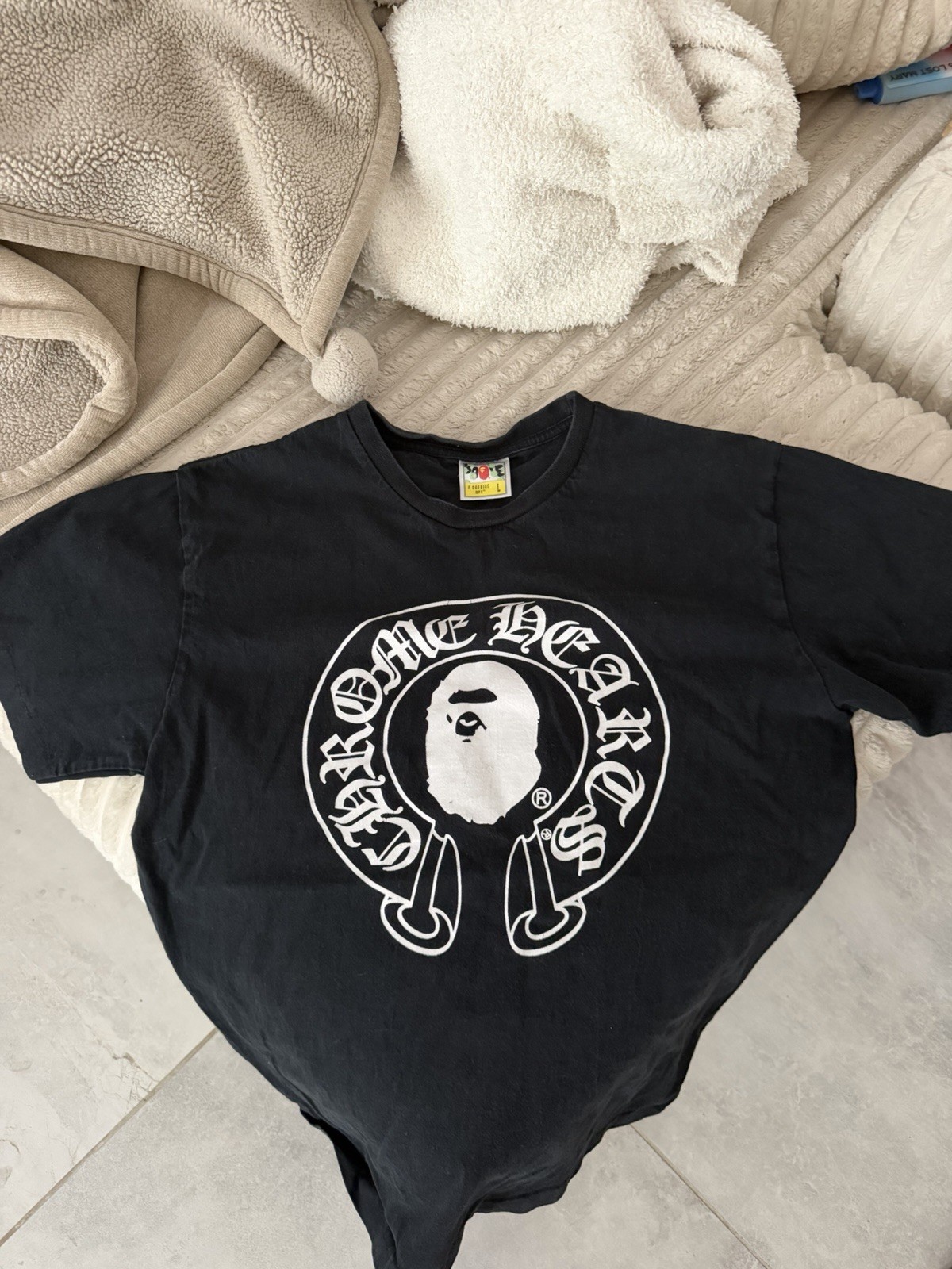 BAPE x Chrome Hearts Black Graphic Tee