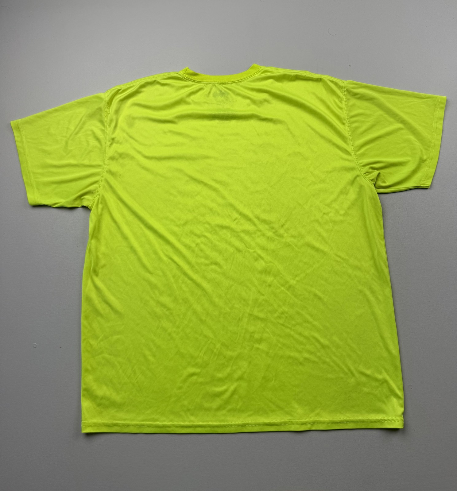 Batman Shirt Mens XL Neon Yellow Dripping Logo Graphic Tee DC Comics Superhero