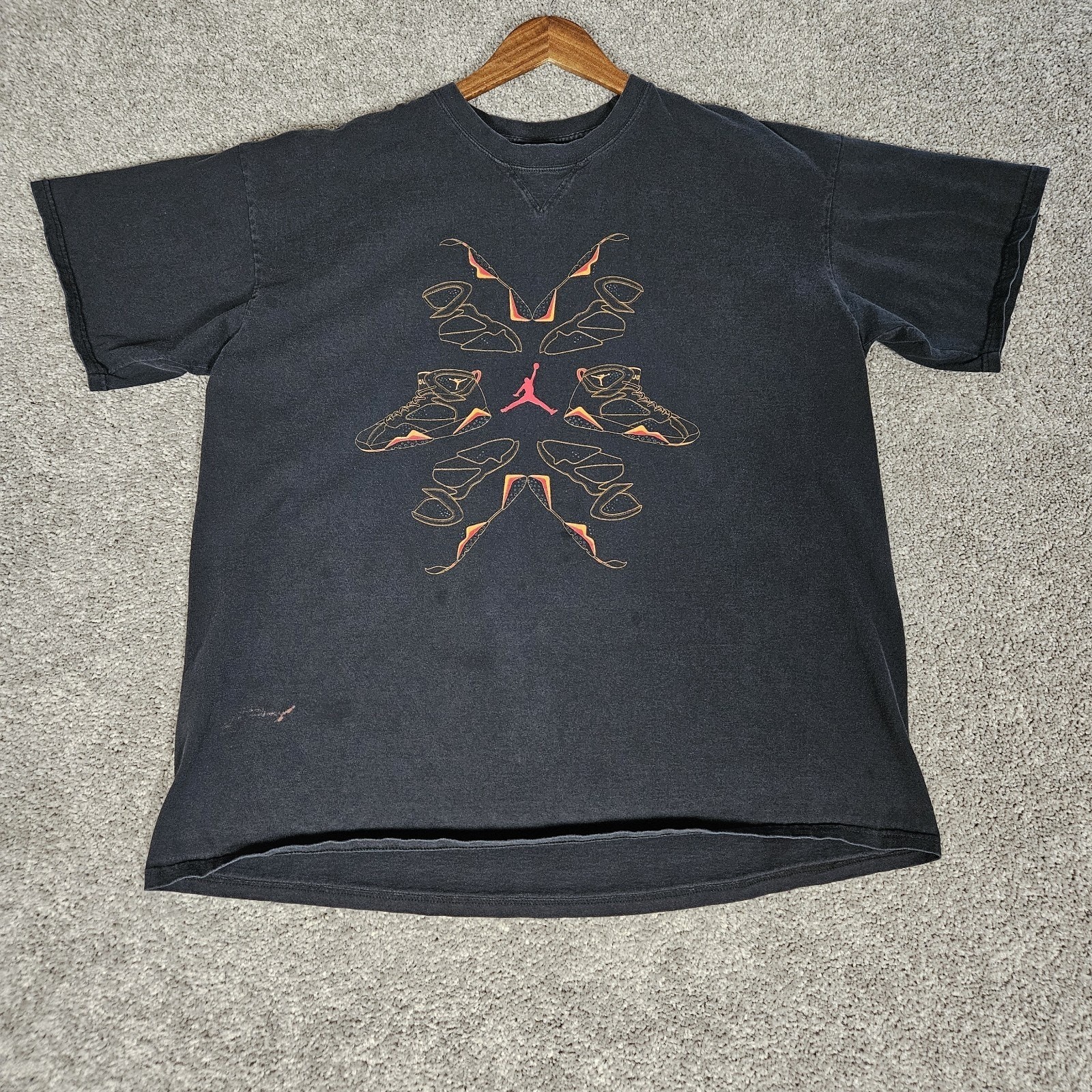 Vtg Jordan T-Shirt Men’s XL Black Tee Y2K Jumpman Sneakerhead Streetwear Skater