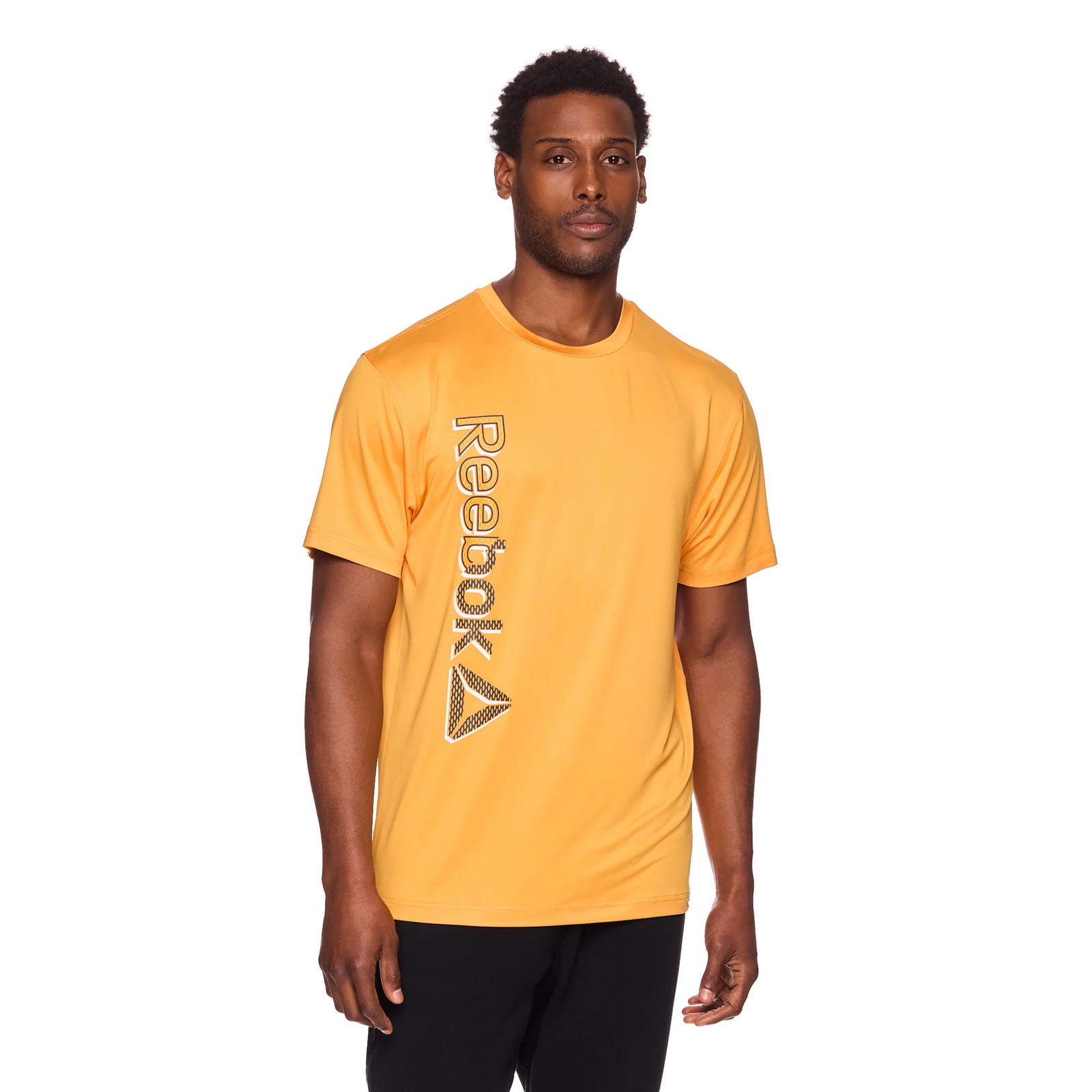 Reebok Tee Men’s Size S Orange Glow Graphic Short Sleeve –Y4–