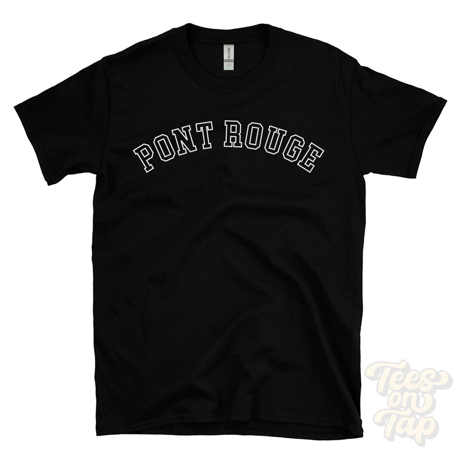 PONT ROUGE T-SHIRT RETRO VARSITY STYLE belgium wallonia hainaut