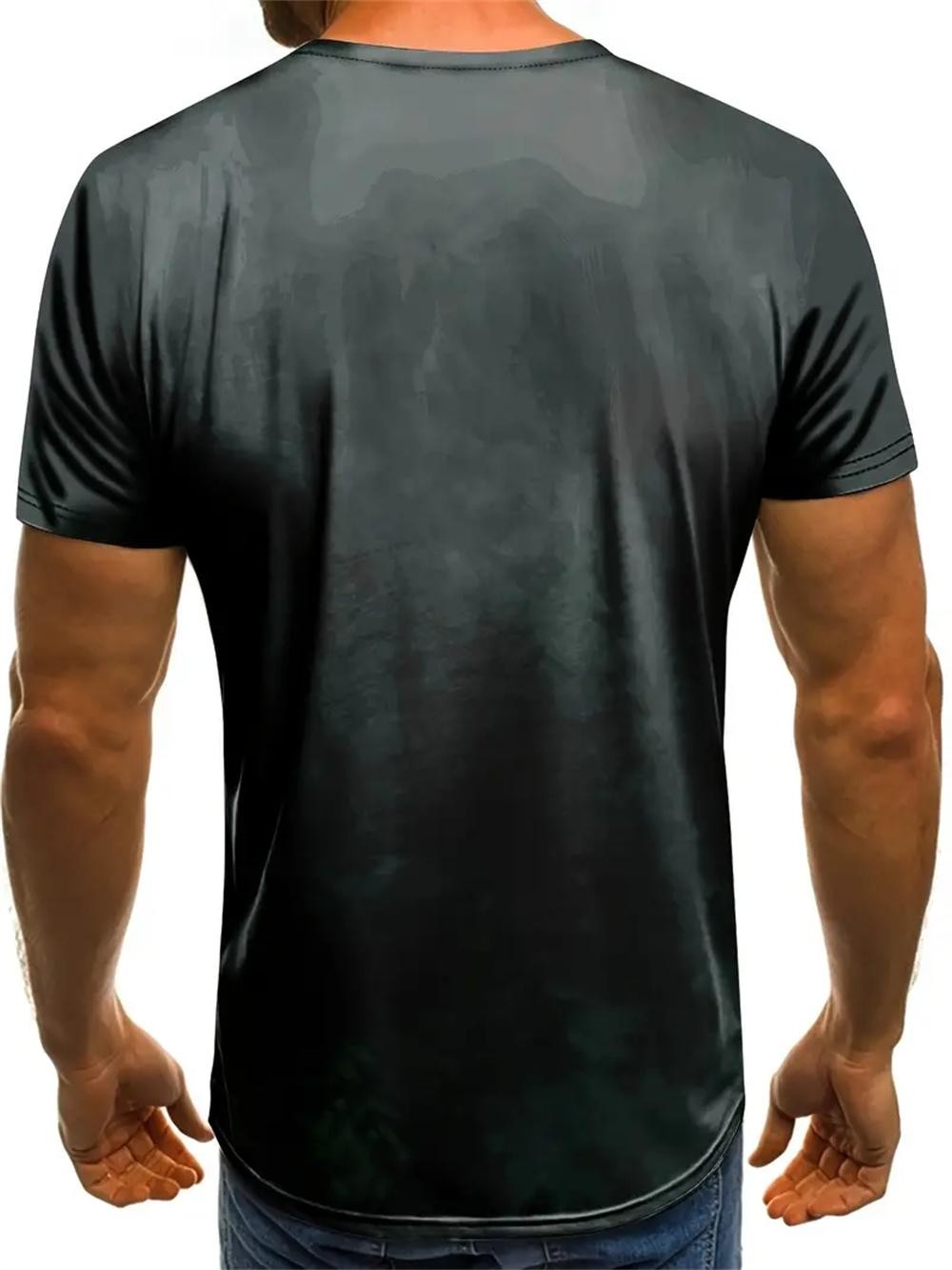 Christian Mens Clothing T Shirts Oversized T Shirt Gothic Jesus Christ Cross 3D