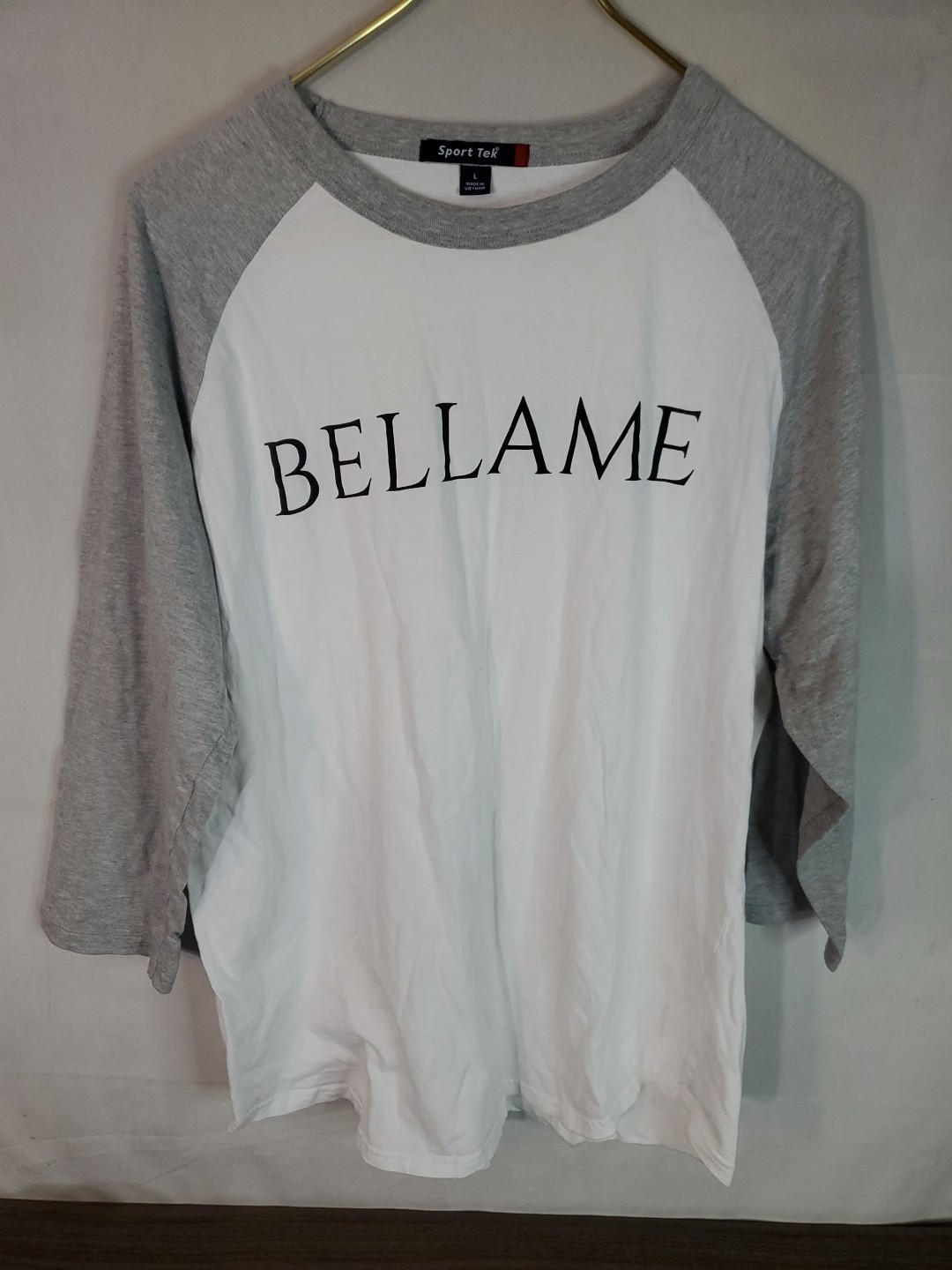 Vintage Bellame Men’s Raglan 3/4 Sleeve T-Shirt Baseball Sport Tek Size Large