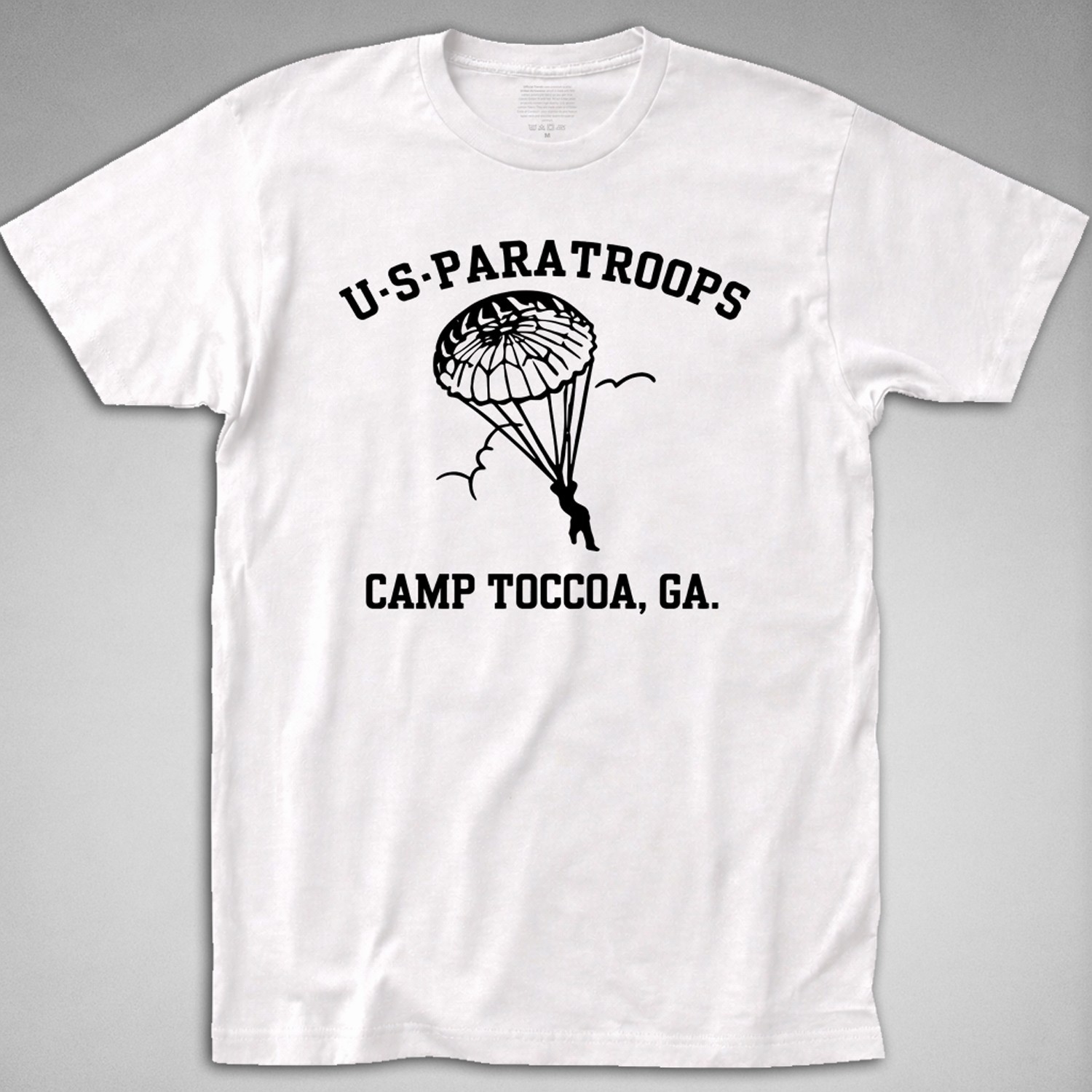 US PARATROOPS T-SHIRT camp toccoa wwii ww2 army airborne Infantry geronimo war