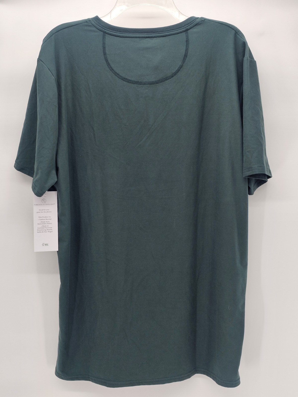 Threads 4 Thought Men’s XL Luxe Jersey Henley Green Ethical Shirt NEW