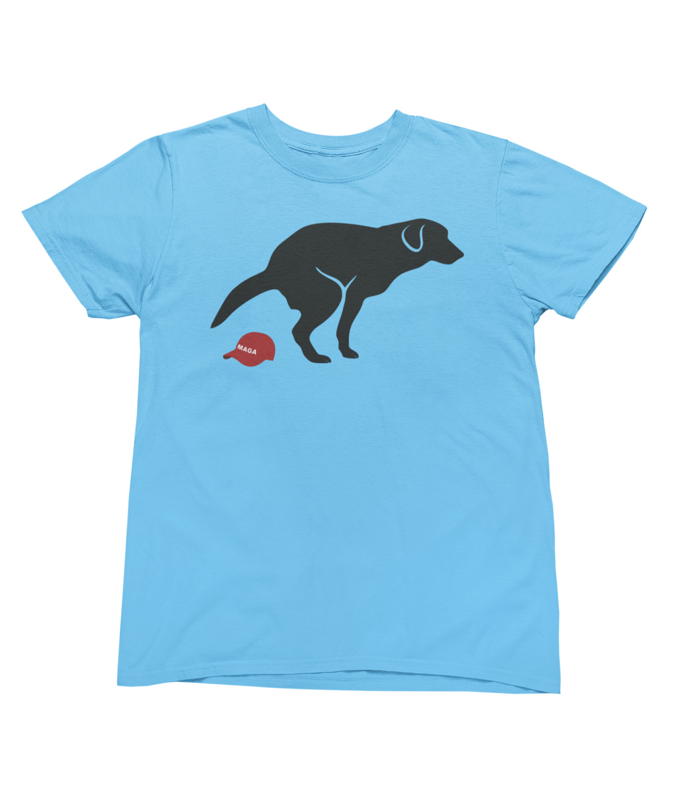 Dog Pooping on MAGA Hat – Anti-Trump / Anti-Pedo Resistance Wear – NO PEDO PREZ!