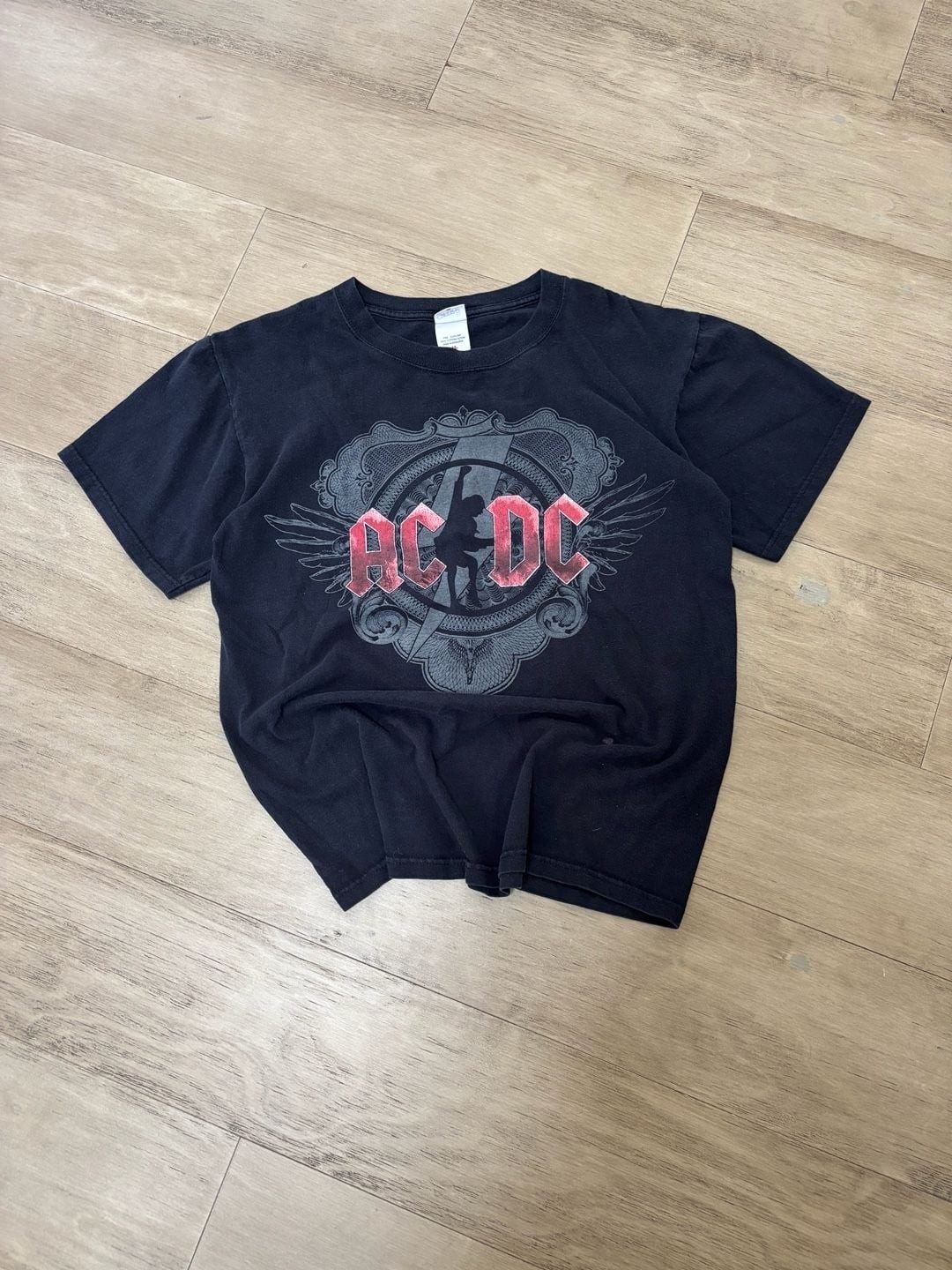 Y2K ACDC Black Ice World Tour 08/09 Graphic Band T-Shirt