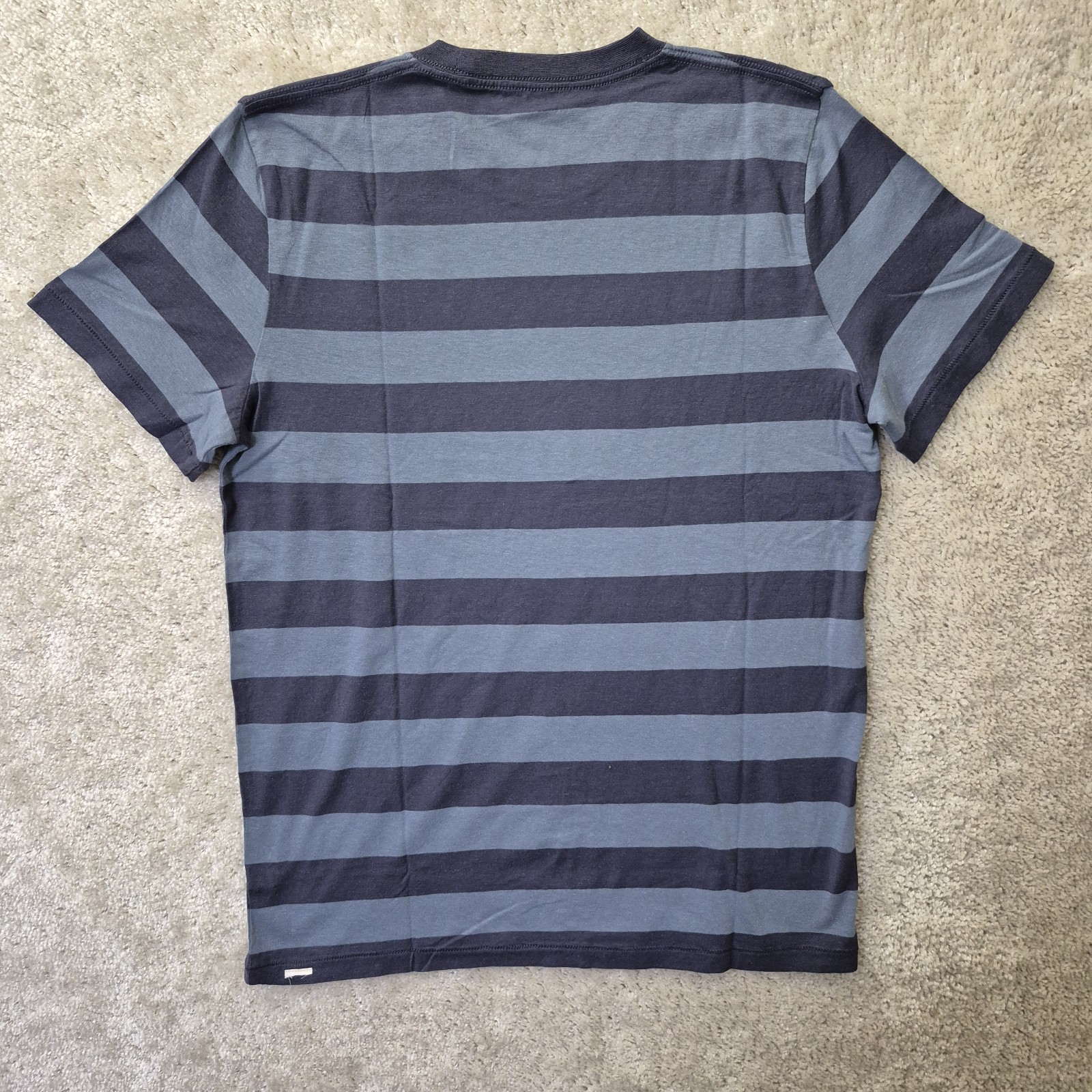 Taylor Stitch T Shirt Cotton Hemp Men 40 Medium Blue Stripe Coastal Beach Casual