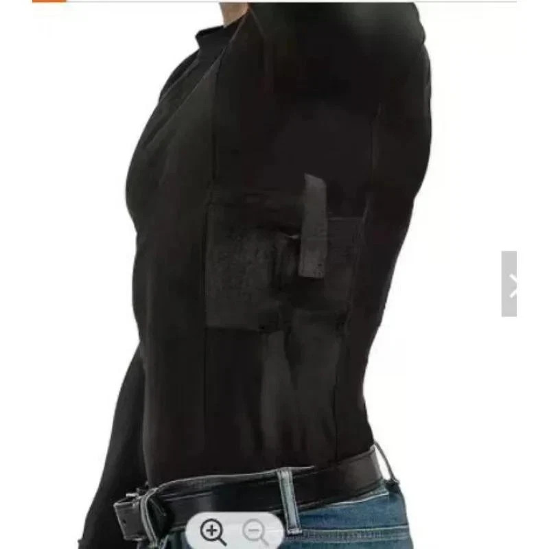 Concealment Clothes Men’S Crew Neck Undercover- Concealed Holster Carry Tops